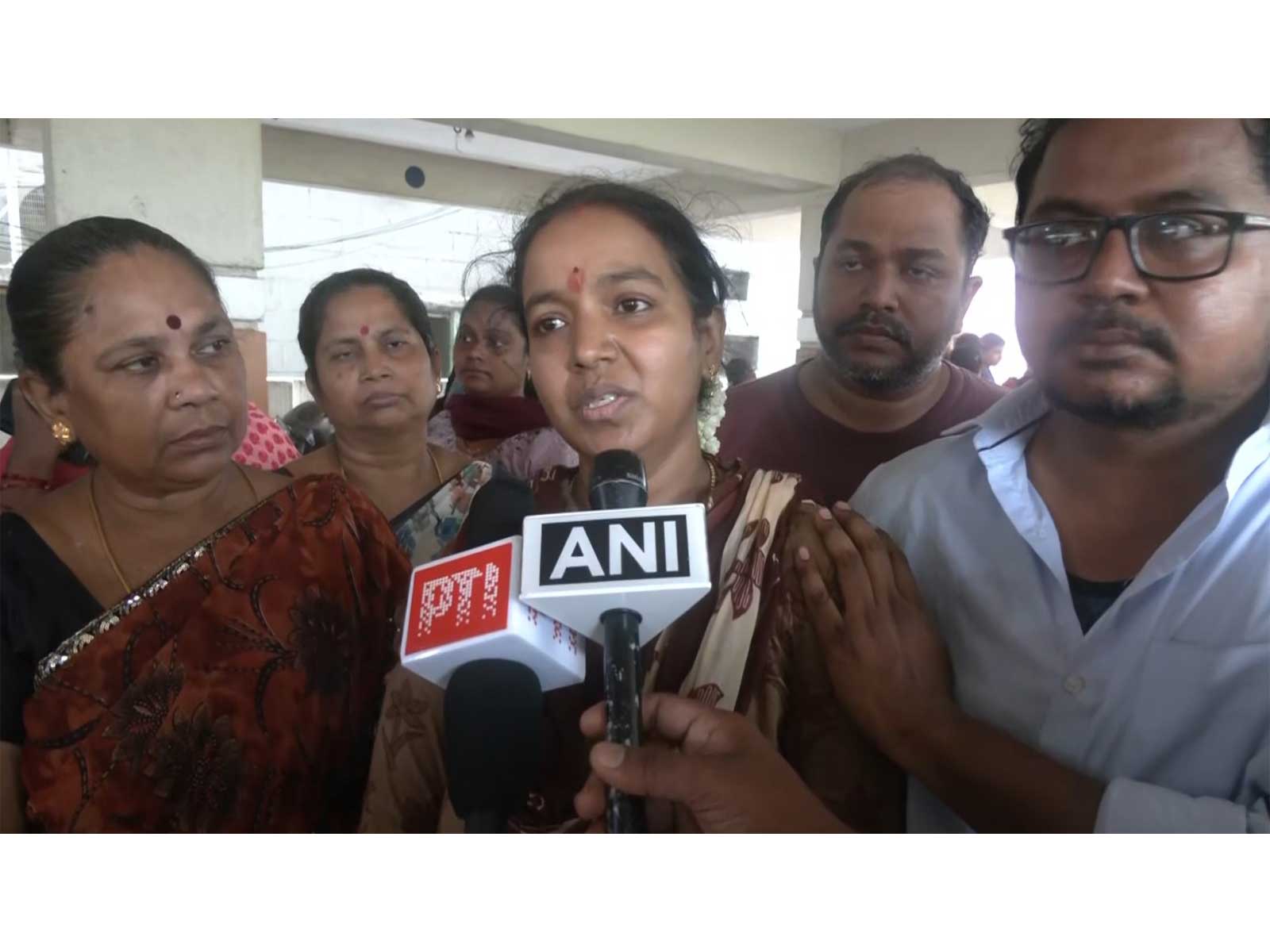 Bhargavi, Wife of deceased Chief Engineer Patnala Suresh (Photo/ANI) Bhargavi, Wife of deceased Chief Engineer Patnala Suresh (Photo/ANI)