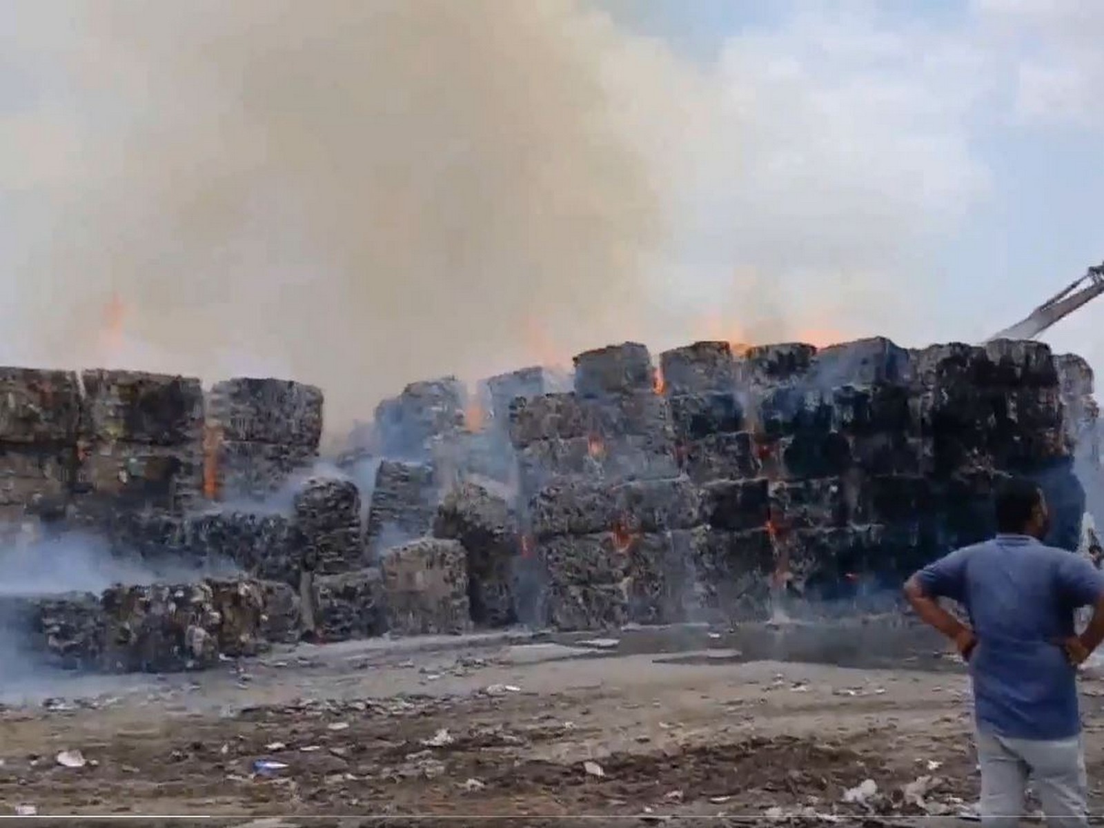 Fire broke out at a paper mill in the Wankaner area (Phtoto/ANI)