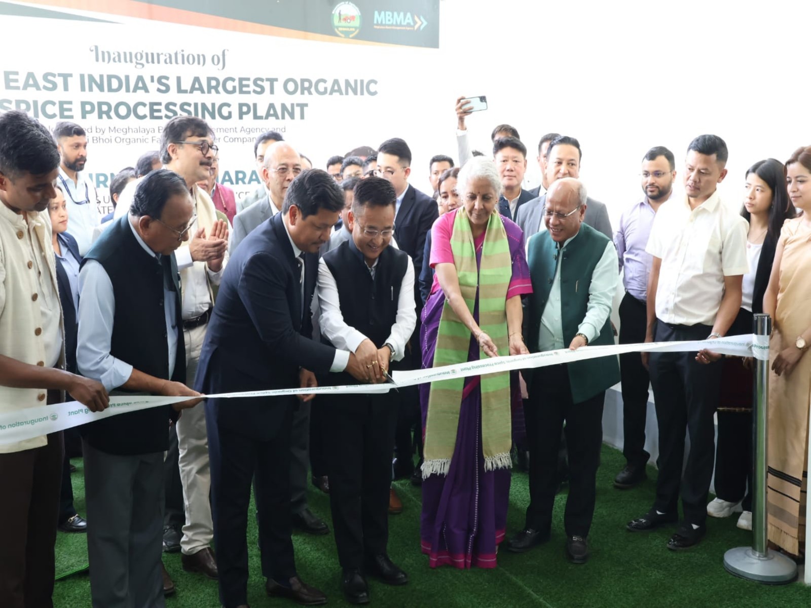 Finance Minister inaugurates North East's largest organic spice processing unit in Meghalaya (Photo/X@nsitharamanoffc) Finance Minister inaugurates North East's largest organic spice processing unit in Meghalaya (Photo/X@nsitharamanoffc)