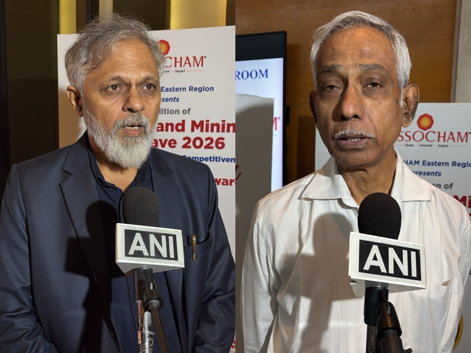 Ashim Kumar Mukherjee and Professor Satish Sinha at the ASSOCHAM Mining Conclave 2026 (Photo/ANI) Ashim Kumar Mukherjee and Professor Satish Sinha at the ASSOCHAM Mining Conclave 2026 (Photo/ANI)