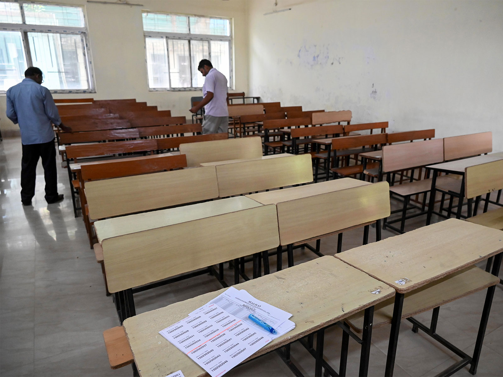 An inspection at an examination centre is underway during the nationwide mock drill (Photo/ANI)