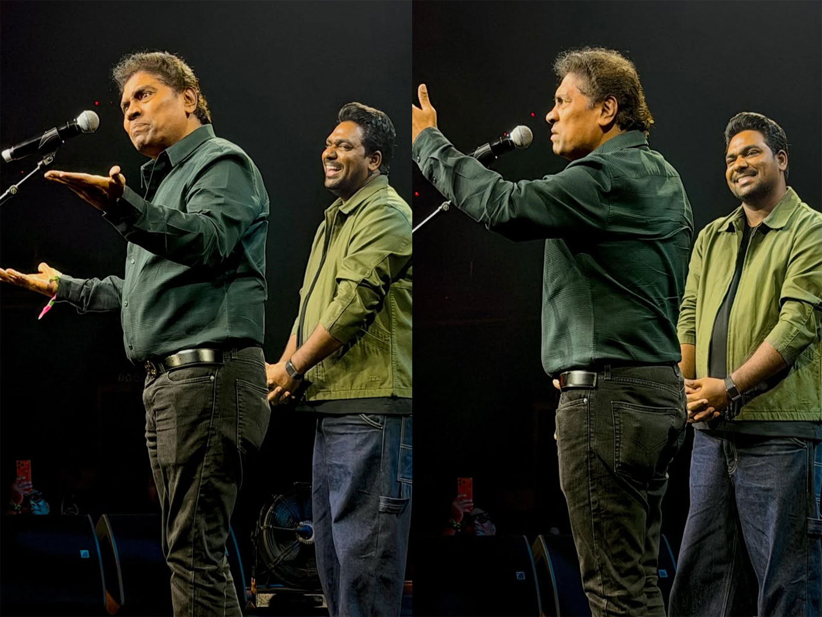 Johny Lever attends Zakir Khan's show (Photo/Instagram@zakirkhan_208)