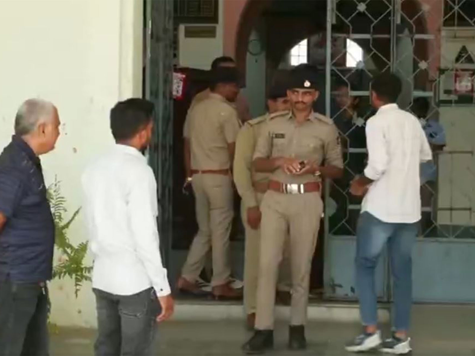 Ahemdabad police deploy multi-layer security for NEET re-exam (Photo/ANI) Ahemdabad police deploy multi-layer security for NEET re-exam (Photo/ANI)