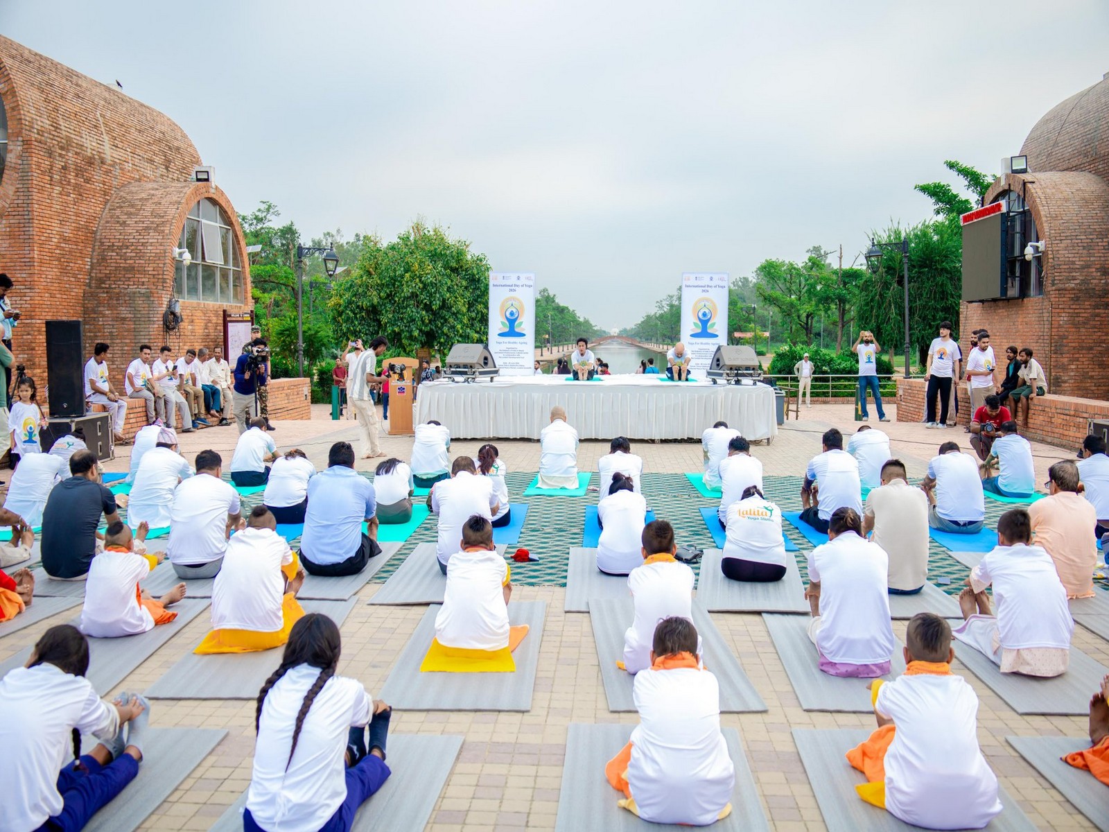 Nepal Embassy hosts yoga session in Lumbini (Photo/X/@IndiainNepal)