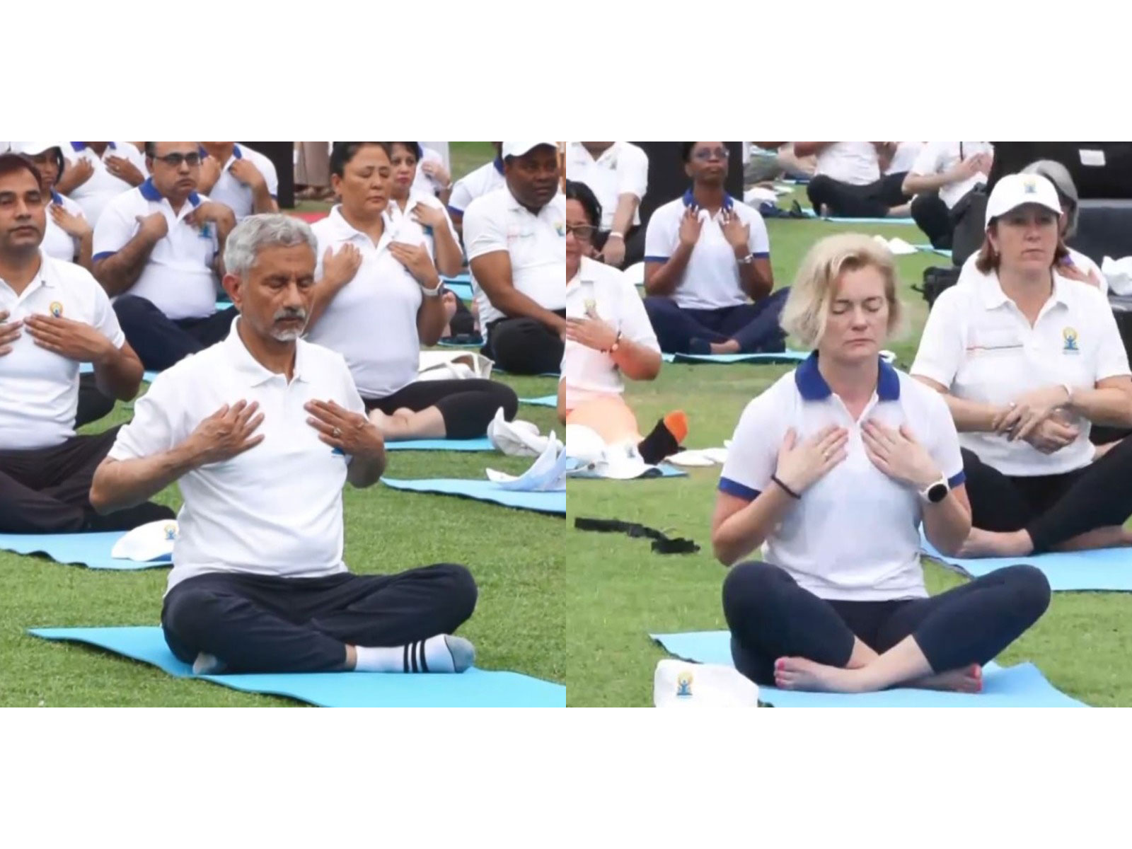 EAM Jaishankar (L) and Norway envoy May-Elin Stener (R) (Photo/ANI) EAM Jaishankar (L) and Norway envoy May-Elin Stener (R) (Photo/ANI)