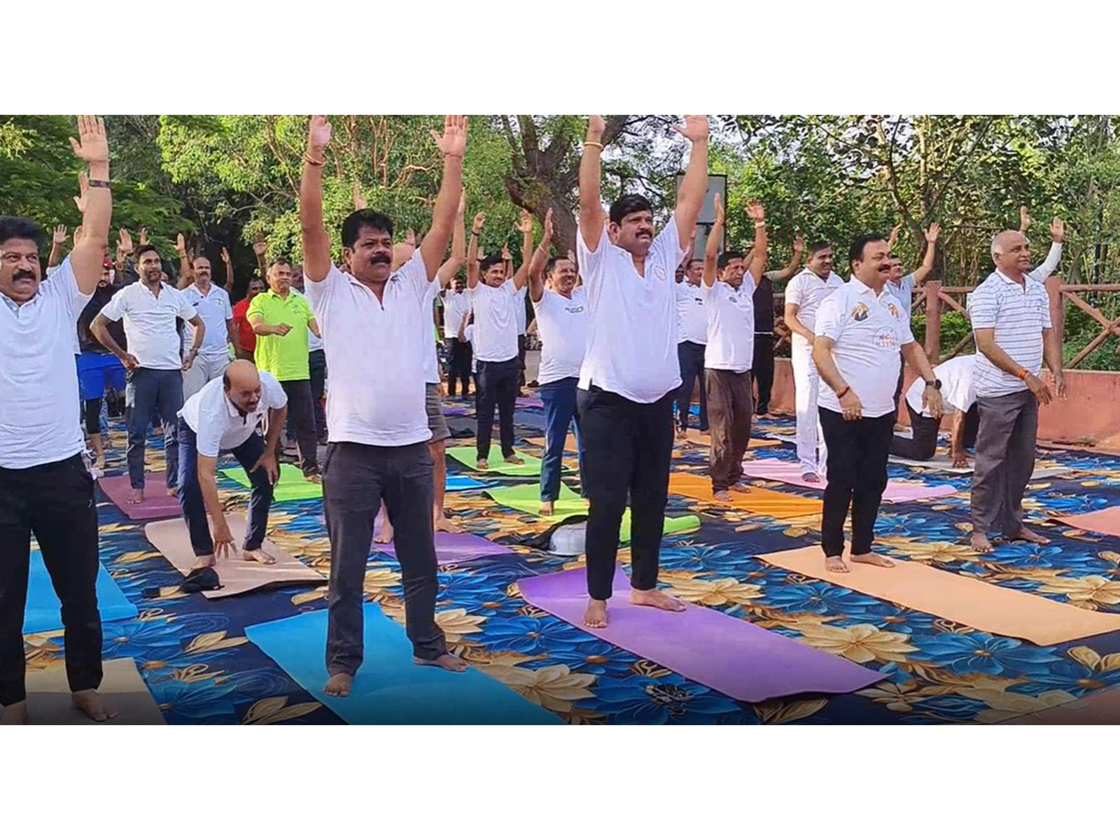 Yoga Day celebrations (Photo/ANI) Yoga Day celebrations (Photo/ANI)