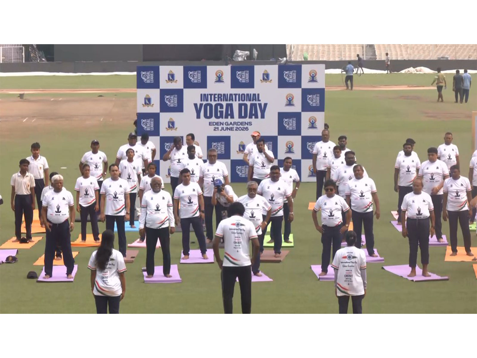 Eden Gardens hosts International Yoga Day celebrations (Photo/ANI)