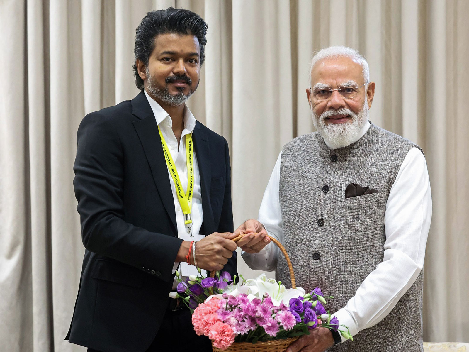 Prime Minister Narendra Modi and Tamil Nadu Chief Minister Vijay (File Photo/x/@PMOIndia)