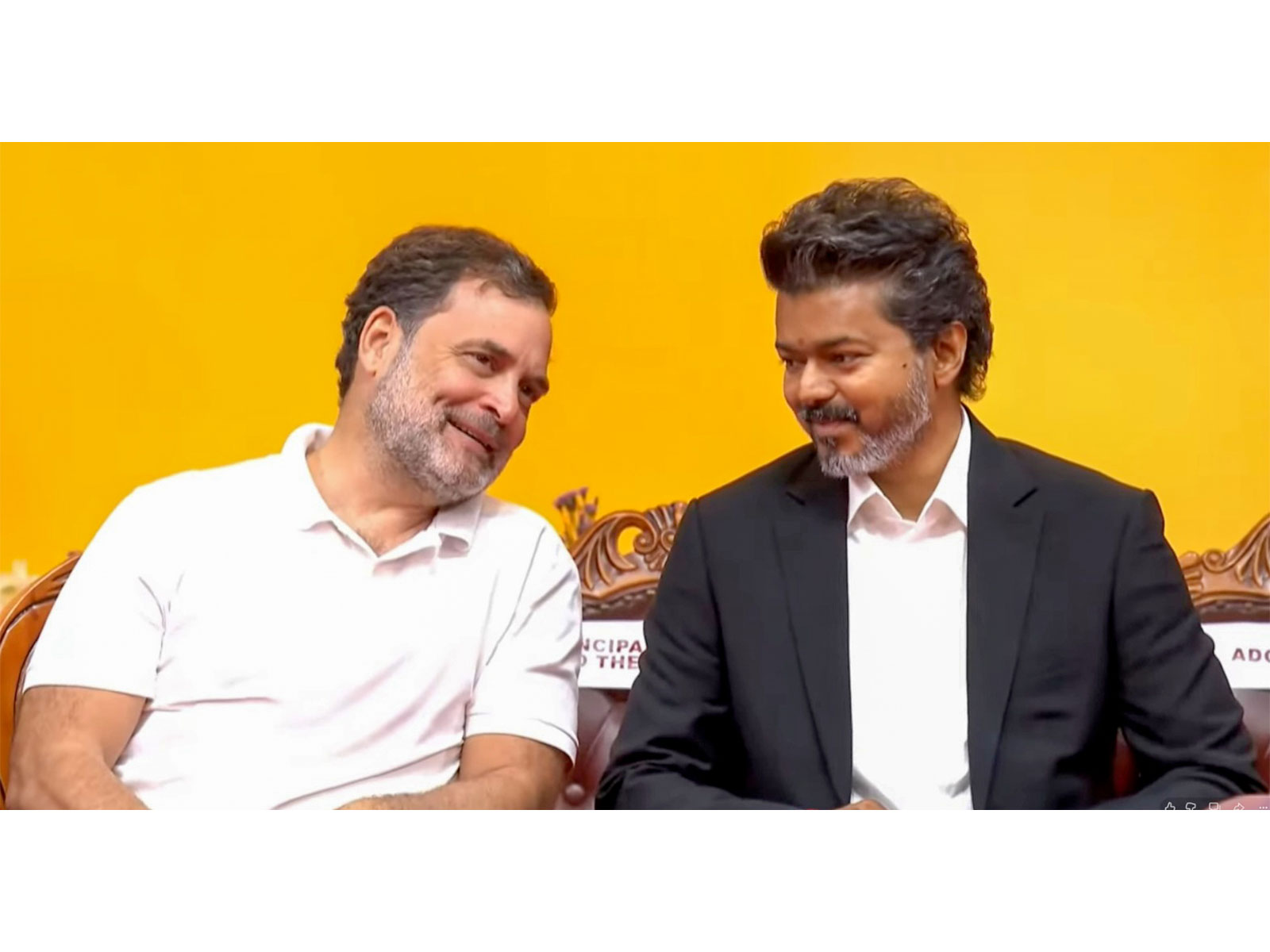 Congress MP Rahul Gandhi (L) and Tamil Nadu CM Vijay (R) (File Photo/ANI)