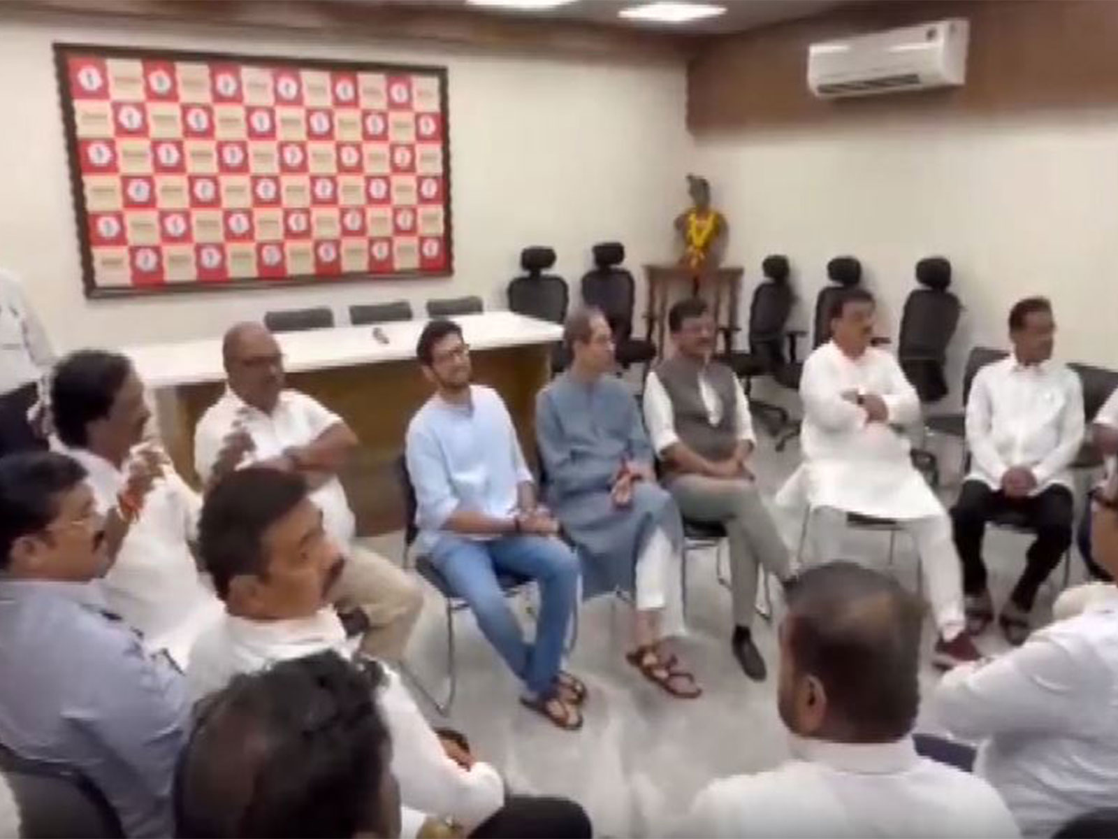 Shiv Sena (UBT) chief Uddhav Thackeray holds a meeting with party leaders in Mumbai (Photo/UBT Shiv Sena team) Shiv Sena (UBT) chief Uddhav Thackeray holds a meeting with party leaders in Mumbai (Photo/UBT Shiv Sena team)