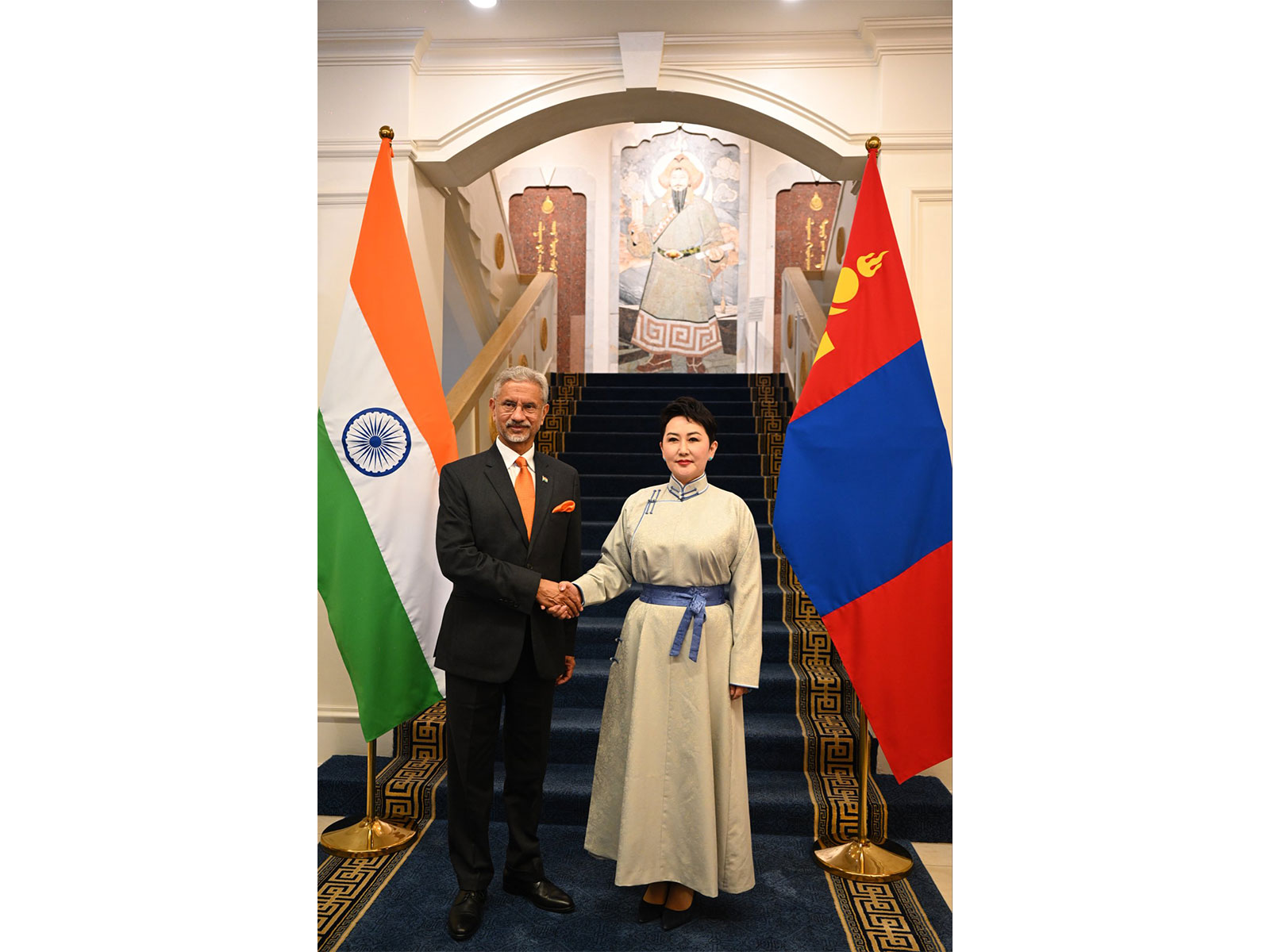 EAM Jaishankar with Mongolian counterpart FM Battsetseg Batmunkh (Photo/X@DrSJaishankar)