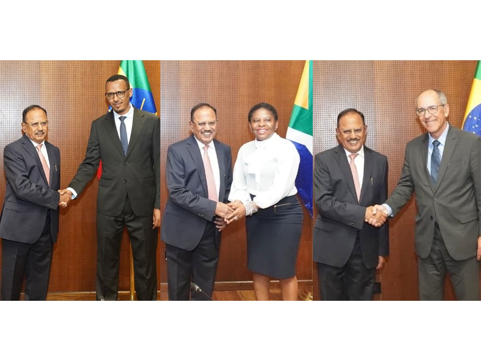 NSA Ajit Doval holds talks with senior Brazil, Ethiopia, South Africa security officials on sidelines of 16th BRICS NSAs Meeting (Photo/X@MEAIndia)
