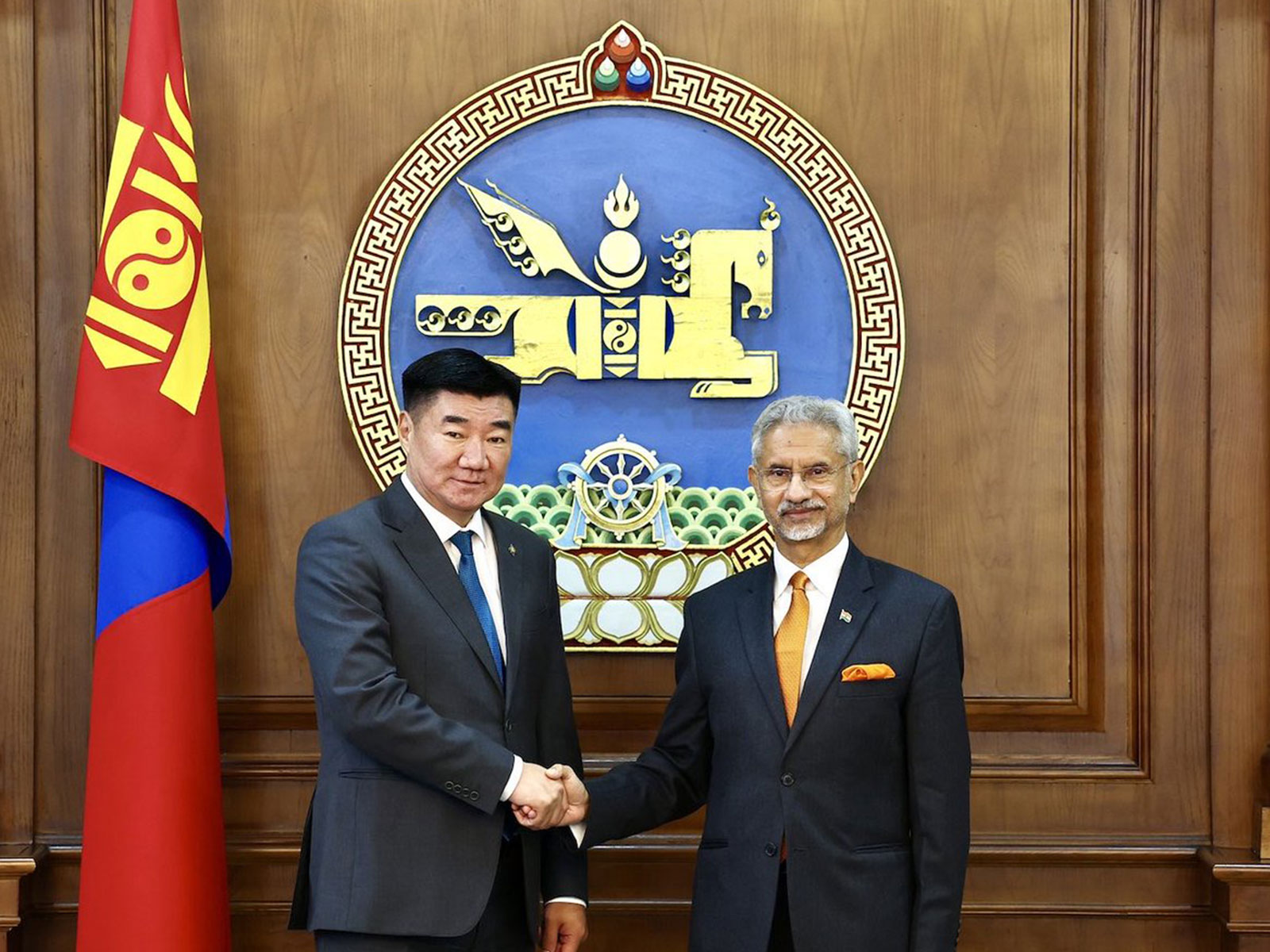 External Affairs Minister S Jaishankar with the Speaker of the State Great Khural Sandag Byambatsogt (Photo/X@DrSJaishankar) External Affairs Minister S Jaishankar with the Speaker of the State Great Khural Sandag Byambatsogt (Photo/X@DrSJaishankar)