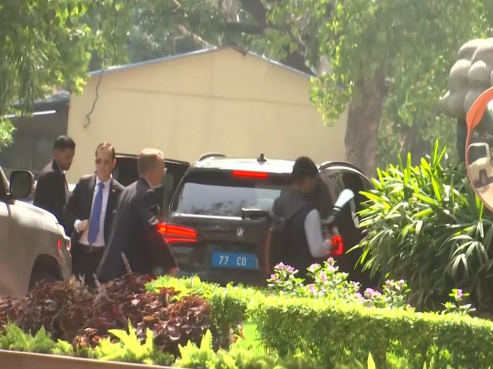 US envoy Sergio Gor at Vanijay Bhavan in New Delhi with US Trade delegation (Photo/ANI)