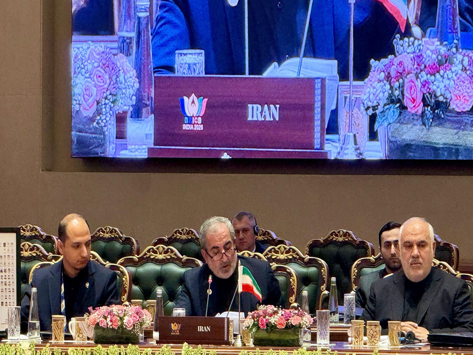 Deputy Secretary of Iran’s Supreme National Security Council Ghadir Nezamipour at BRICS NSA meeting in New Delh (Photo/X/@Iran_in_India)