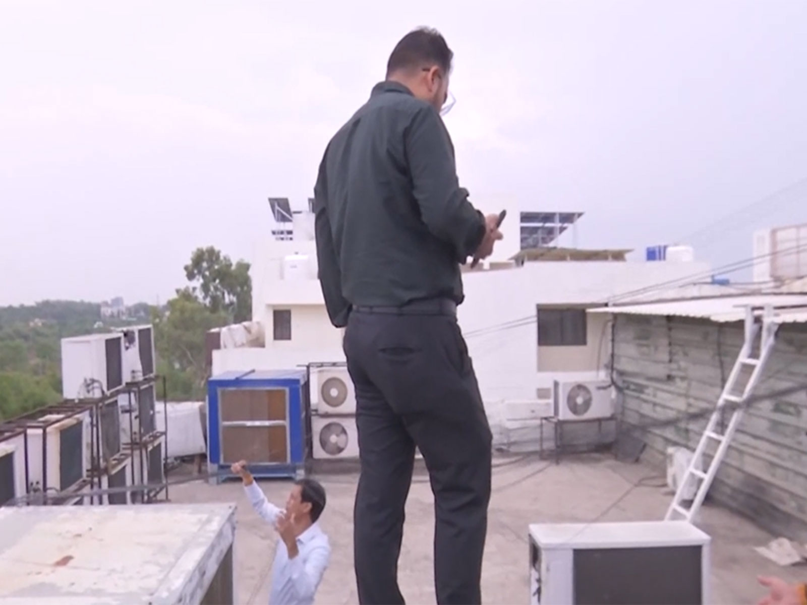 Authorities inspecting coaching institute building (Photo/ANI)