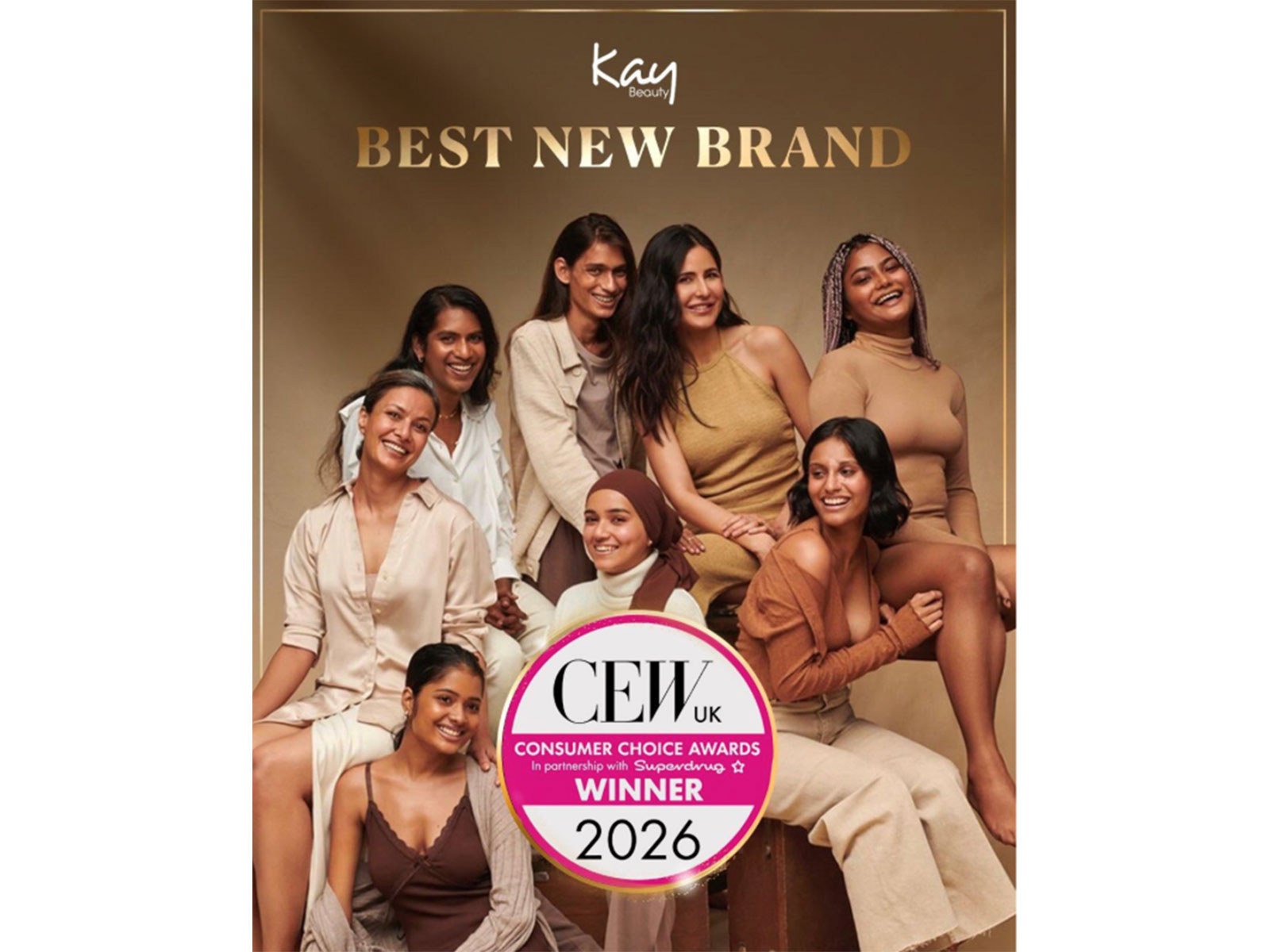 The ‘Best New Brand’ honour in the Consumer Choice category celebrates Kay Beauty’s effortless rise from a homegrown success story to an emerging global beauty name