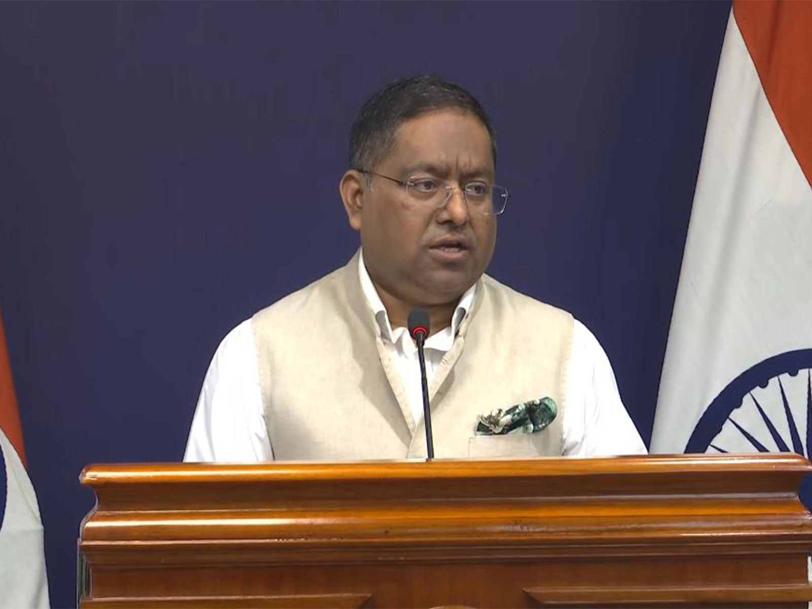 MEA Spokesperson Randhir Jaiswal (Photo/Youtube @MEAIndia) MEA Spokesperson Randhir Jaiswal (Photo/Youtube @MEAIndia)