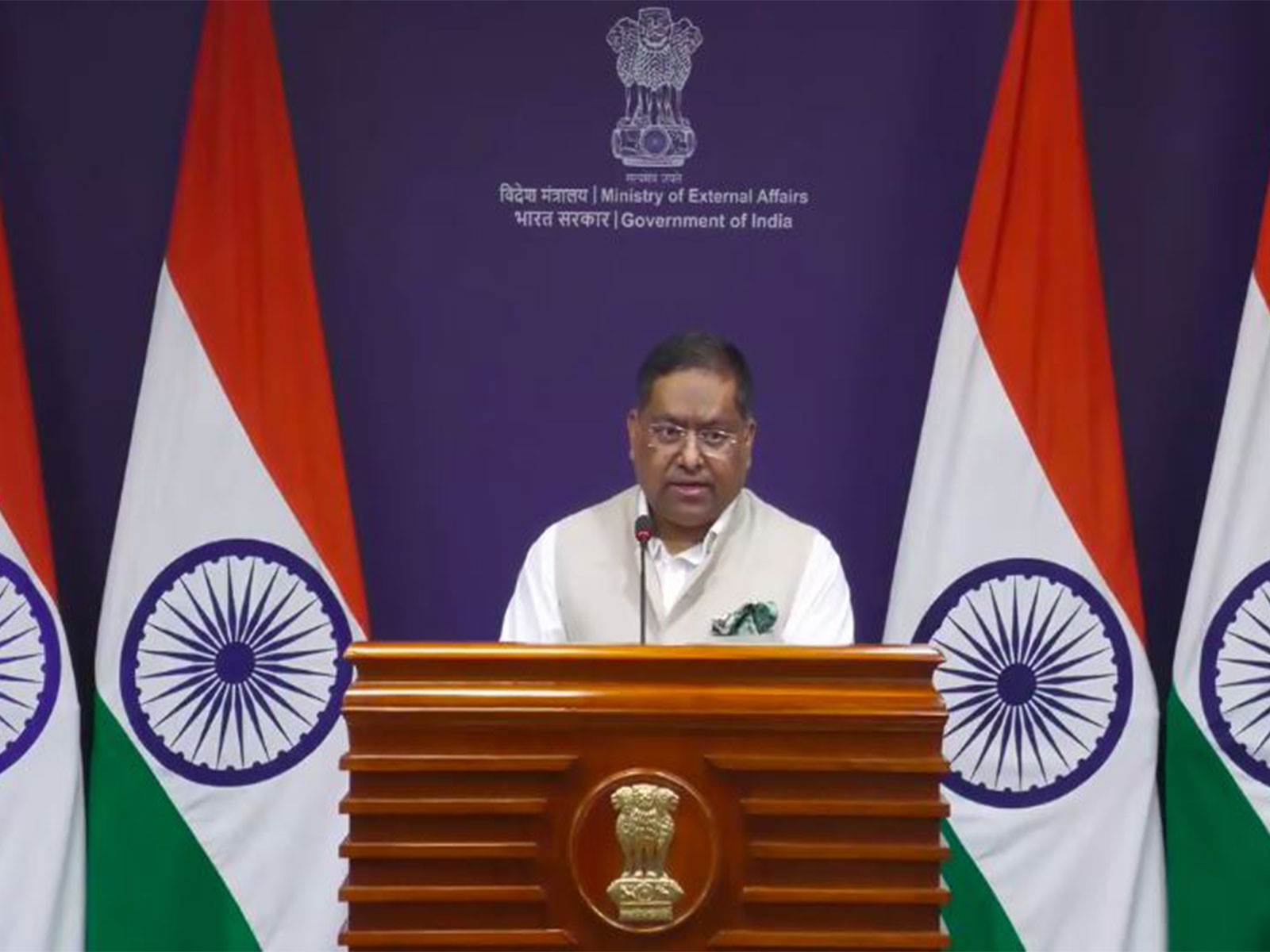 MEA Spokesperson Randhir Jaiswal (Photo/Youtube @MEAIndia)