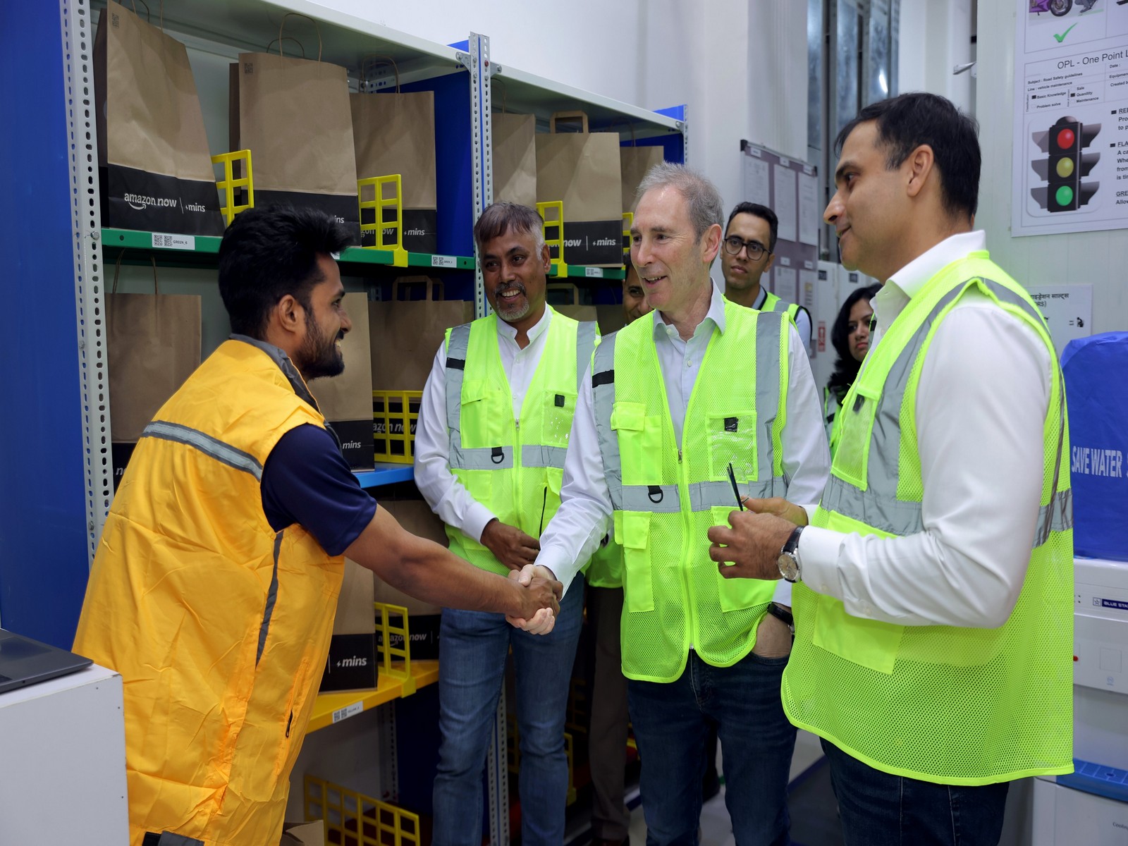 Amazon CEO Andy Jassy and Samir Kumar, Country Manager, Amazon India (Photo/@ajassy) Amazon CEO Andy Jassy and Samir Kumar, Country Manager, Amazon India (Photo/@ajassy)
