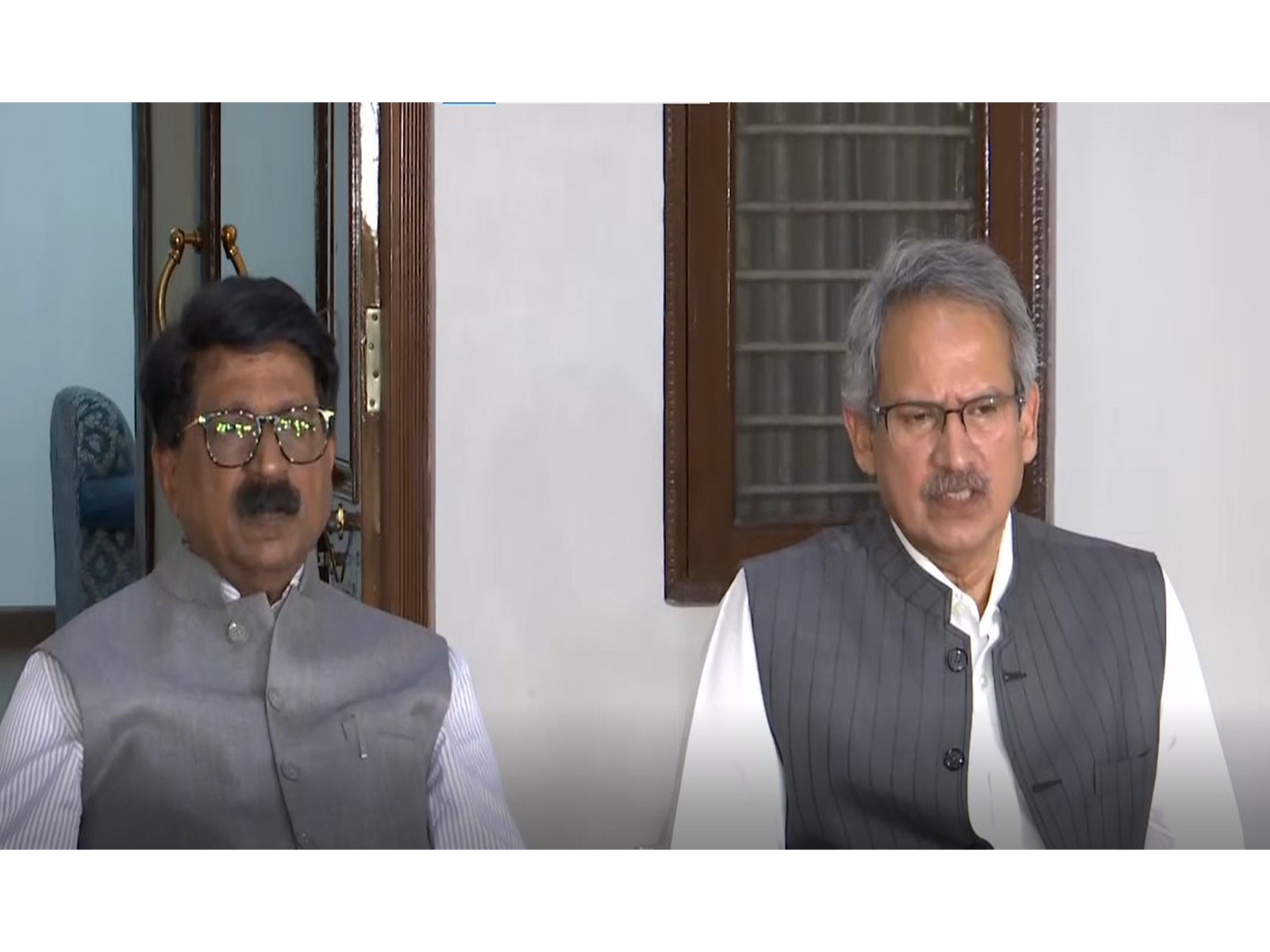 Shiv Sena (UBT) MPs Arvind Sawant and and Anil Desai (Photo/ANI) Shiv Sena (UBT) MPs Arvind Sawant and and Anil Desai (Photo/ANI)