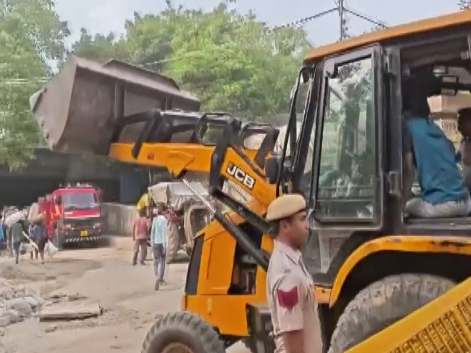 DDA conducts demolition drive n the Yamuna Bazar area near Nigam Bodh Ghat  (Photo/ANI)