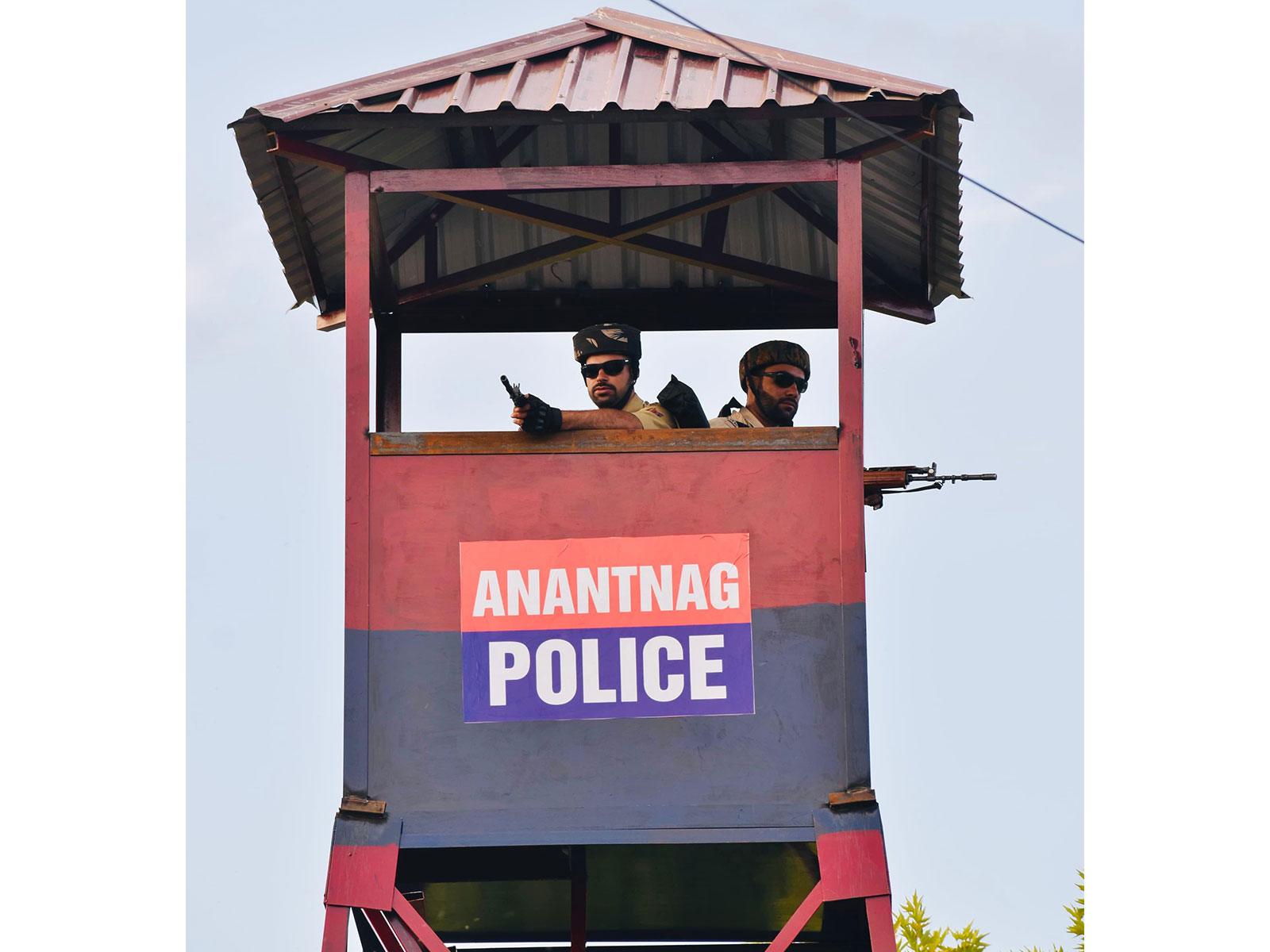 Security personnel monitor surveillance systems deployed under ‘Project Hawk Eye’ for Amarnath Yatra 2026 in Anantnag (Photo/Anantnag Police)