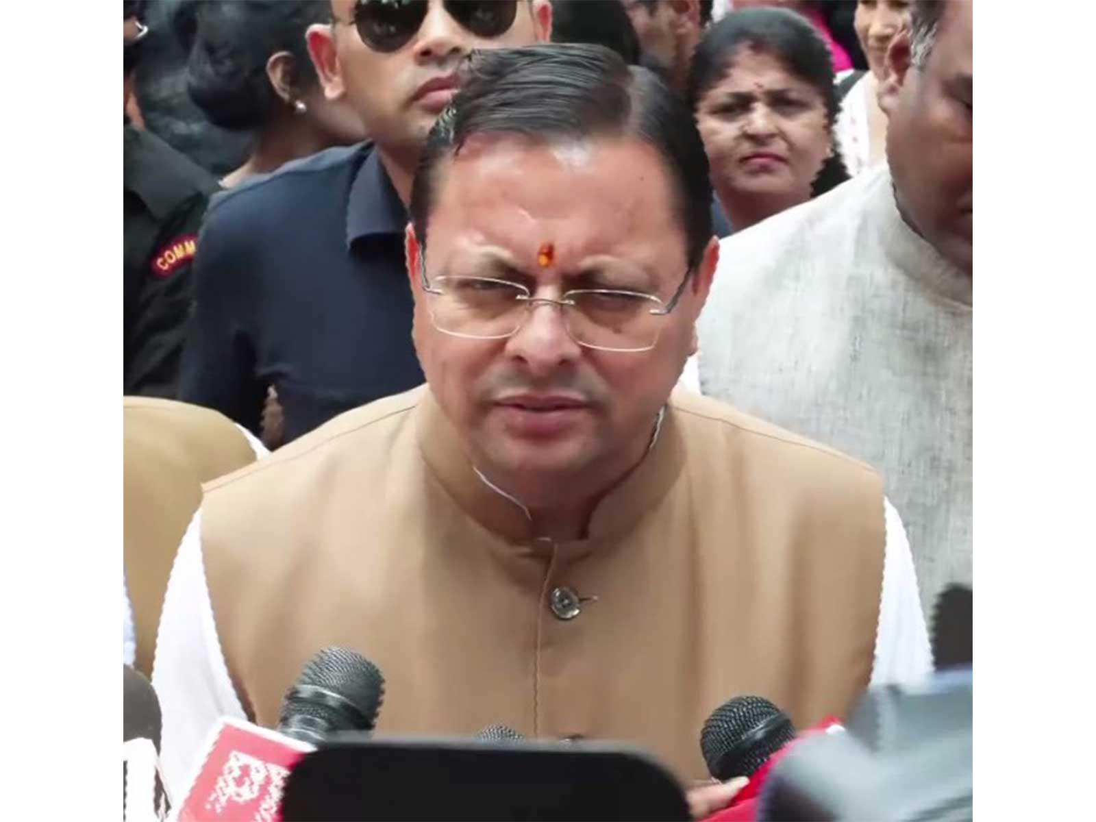 Pushkar Singh Dhami, CM (Uttarakhand), (Photo/ANI)