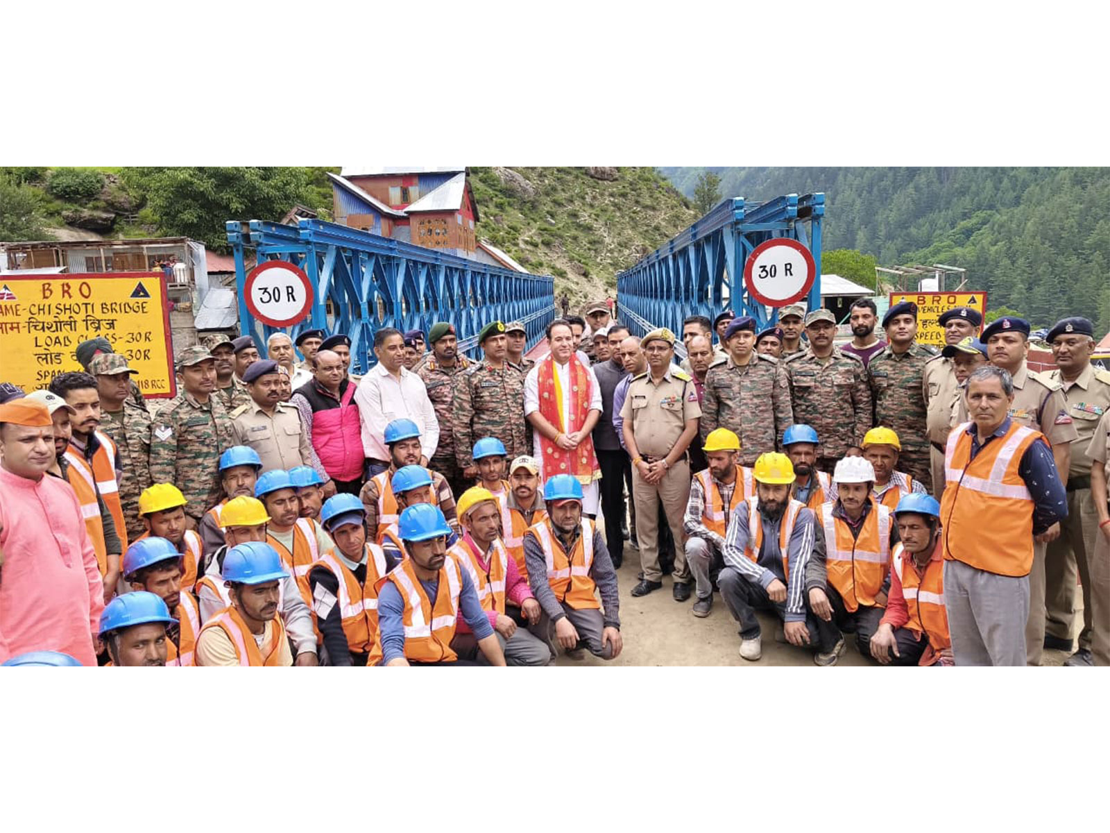 The bridge was executed by 118 Road Construction Company (RCC) of 35 Border Roads Task Force (BRTF) under Project Sampark. (Photo/Ministry of Defence Jammu)