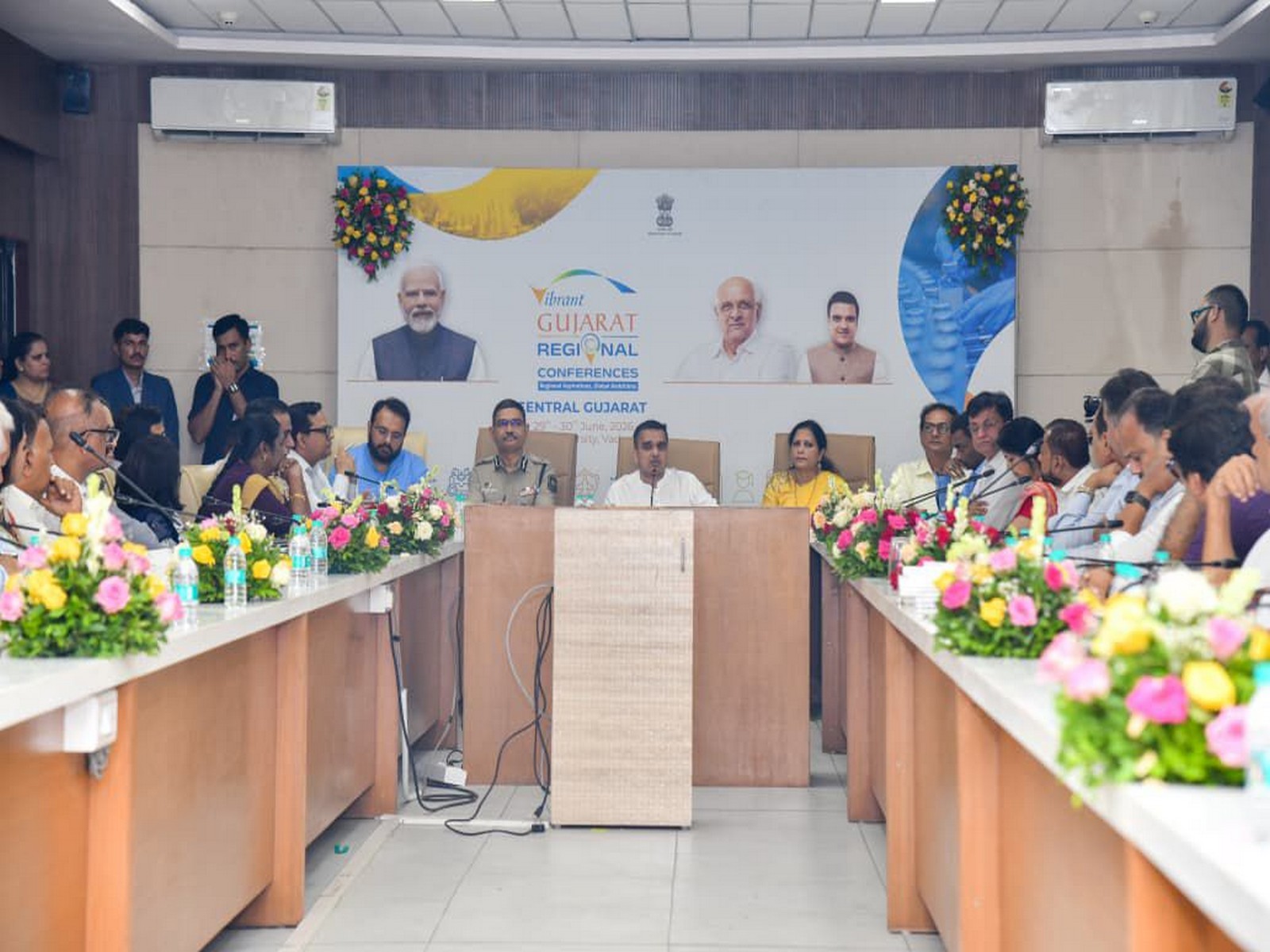 Gujarat Deputy CM Harsh Sanghavi during a meeting (Photo/GujaratCMO)