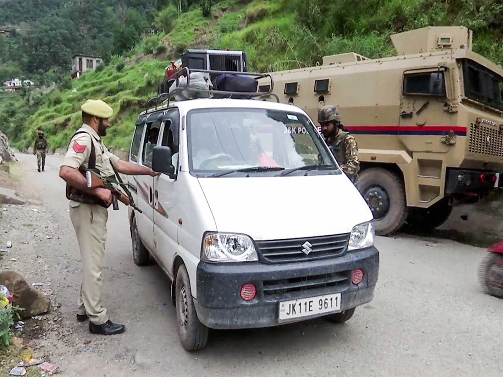 Security forces intensify search operations in the Dorimal forests of Gambir Mughlan area (Photo/ANI) Security forces intensify search operations in the Dorimal forests of Gambir Mughlan area (Photo/ANI)