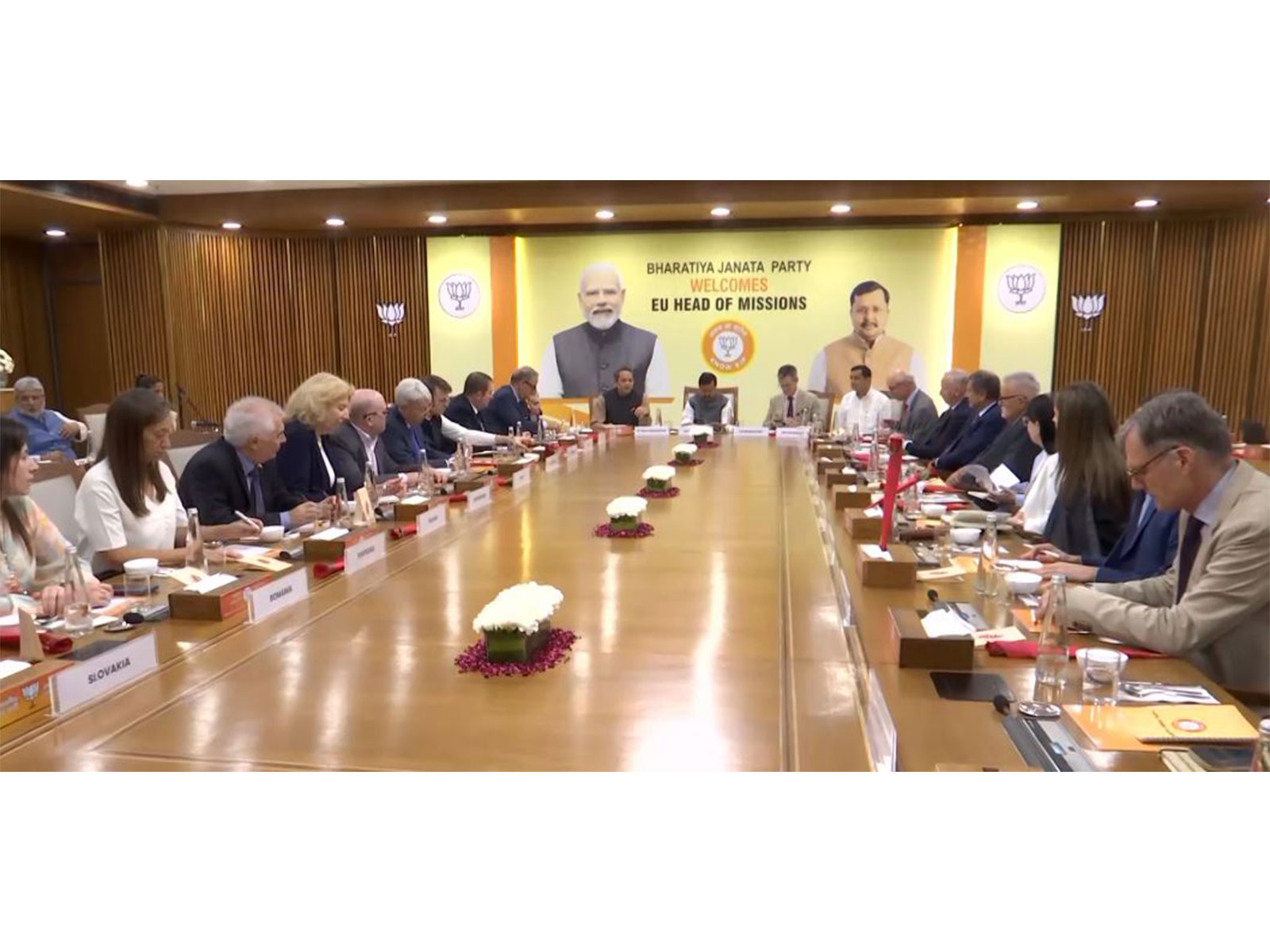 BJP National President Nitin Nabin interacts with EU member countries under ‘Know BJP initiative’ (Photo/ANI)