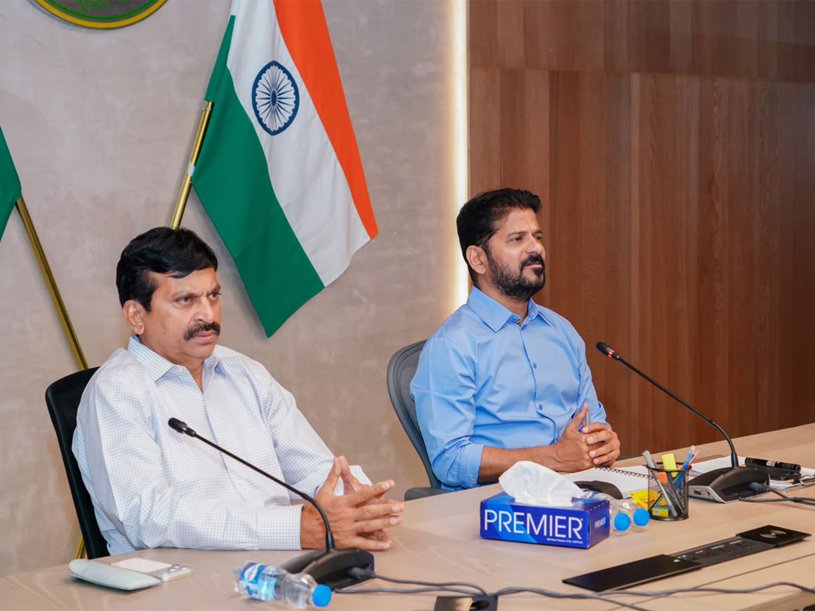 Telangana CM Revanth Reddy and State Minister Ponguleti Srinivasa Reddy (Photo/Telangana CMO) Telangana CM Revanth Reddy and State Minister Ponguleti Srinivasa Reddy (Photo/Telangana CMO)