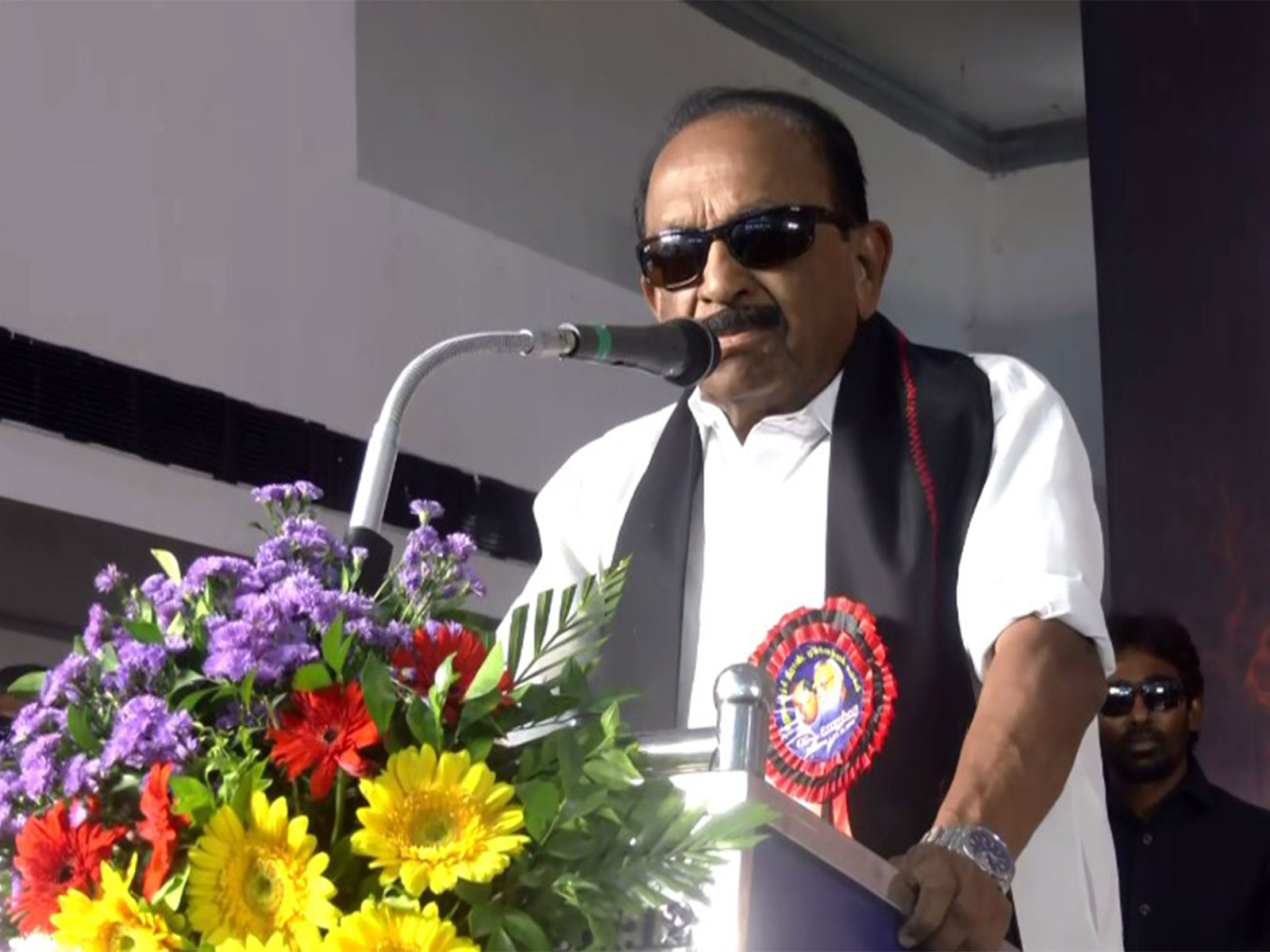 MDMK General Secretary Vaiko while addressing General Council meeting (Photo/ANI)