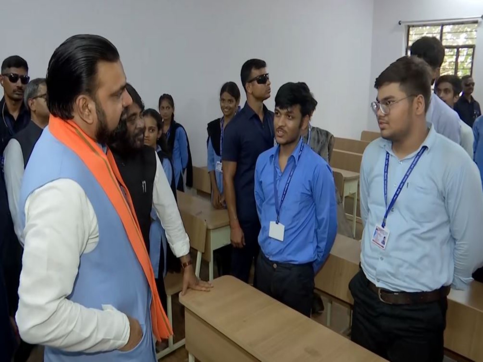 Bihar CM Samrat Choudhary visits Miller High School, interacts with students (Photo/ANI)