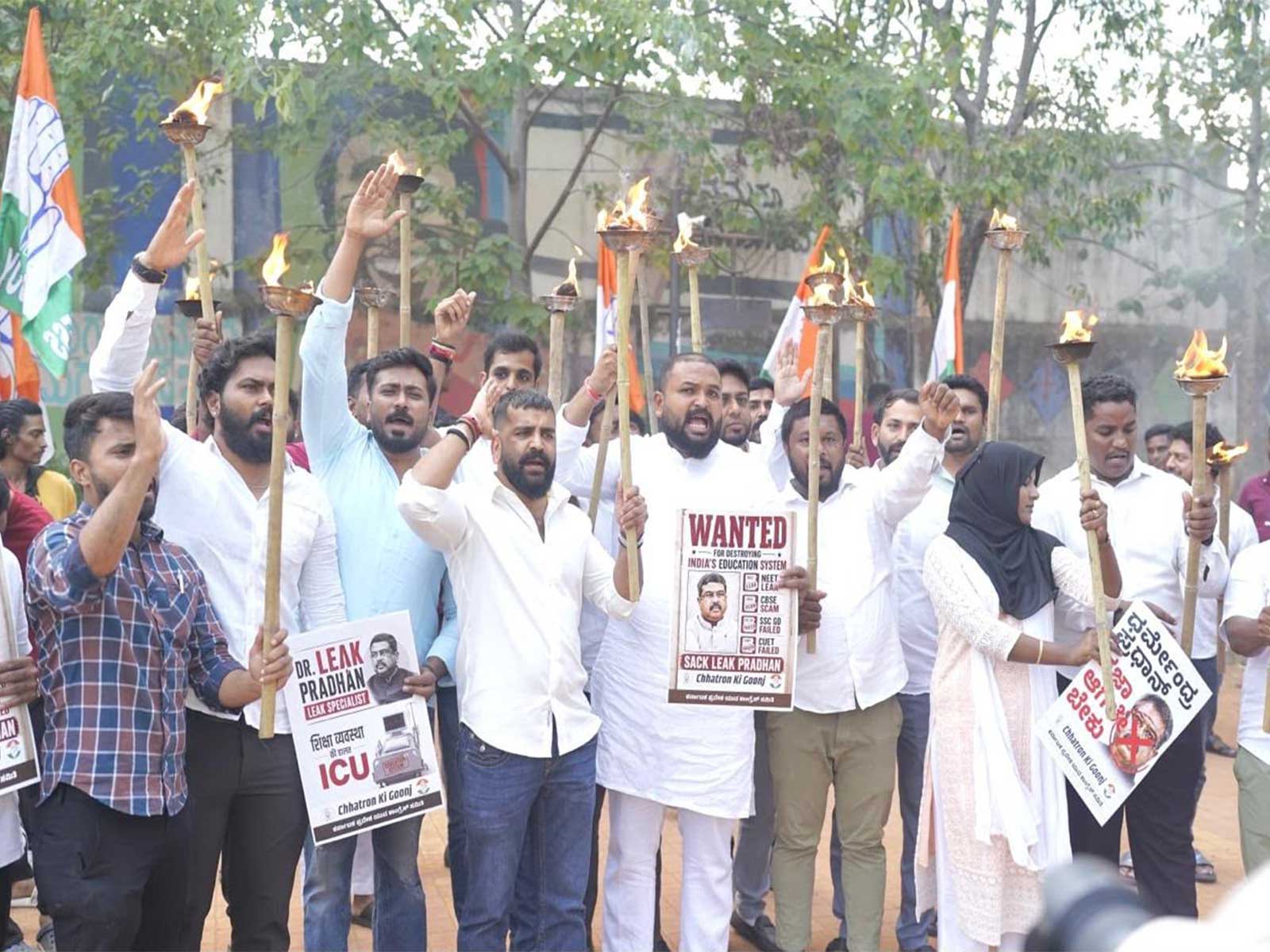 Youth Congress stages protest in Bengaluru (Photo/ KPYCC)