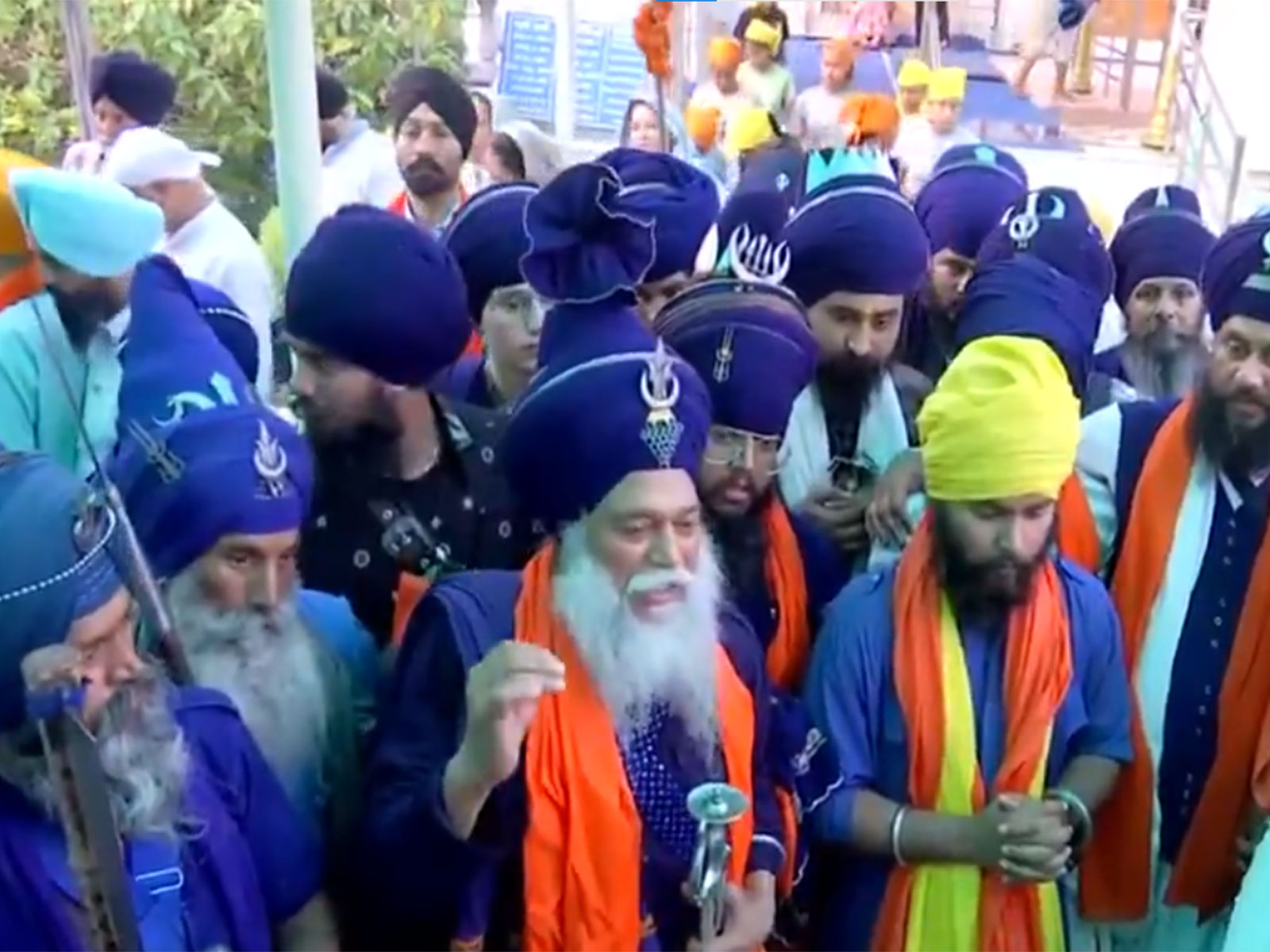 Accused Nihang Sikhs offer prayers at Gurudwara in Himachal (Photo/ANI)
