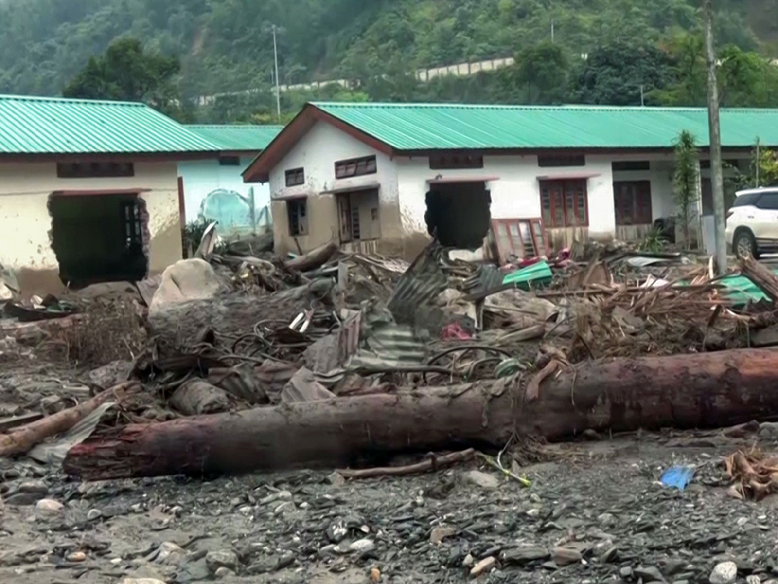 Damaged residential quarters at Keyi Panyor in Arunachal Pradesh (Photo/ANI) Damaged residential quarters at Keyi Panyor in Arunachal Pradesh (Photo/ANI)