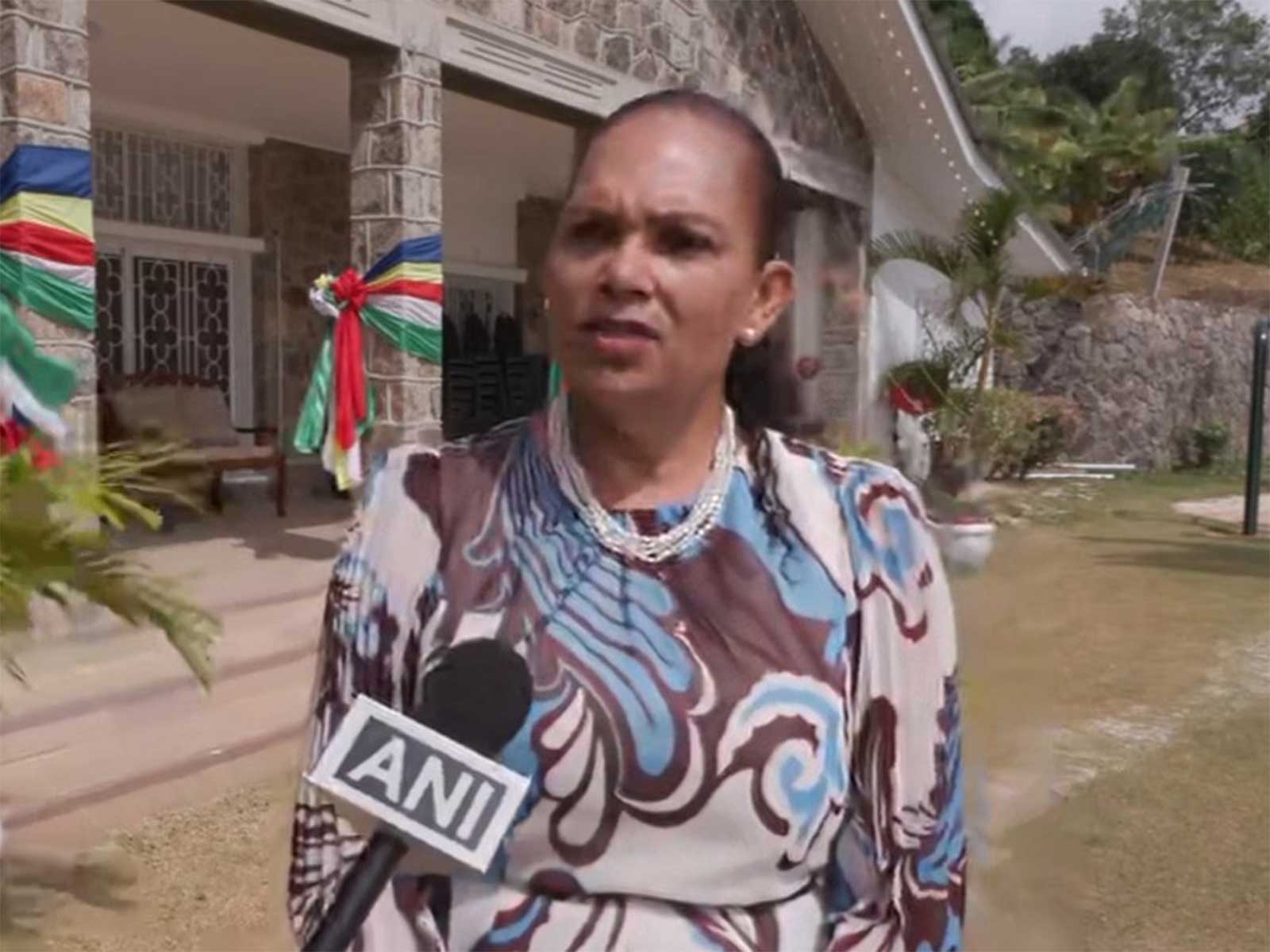 First Lady of Seychelles Veronique Herminie (Photo/ANI)