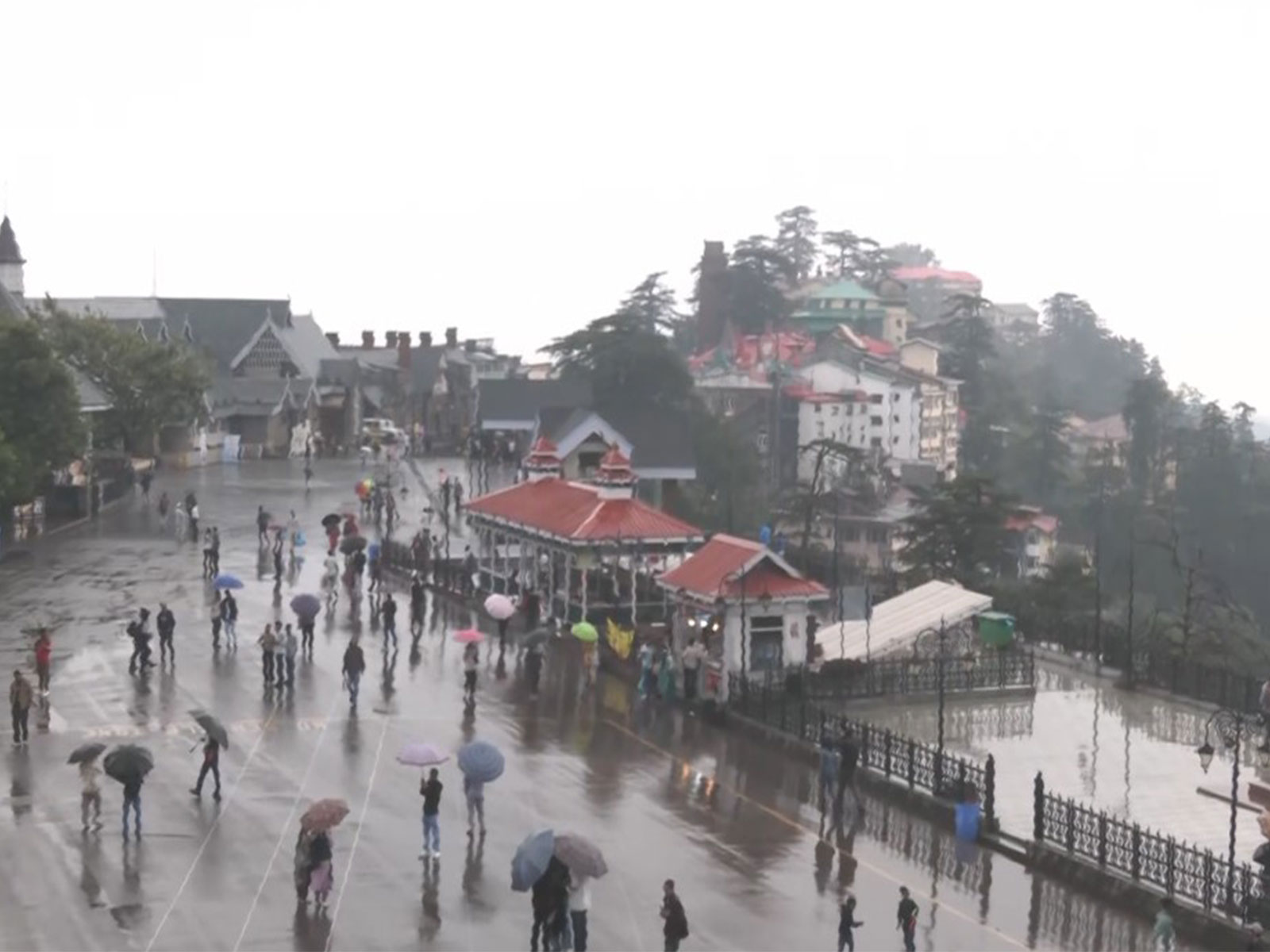 Heavy rain in Shimla (Photo/ANI)