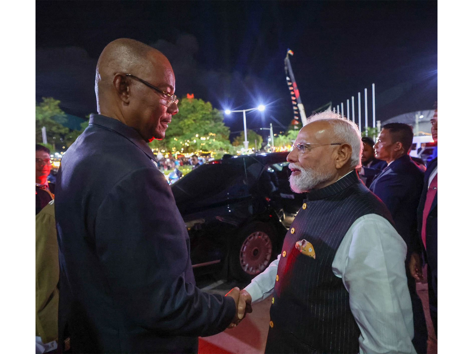 Prime Minister Narendra Modi with Seychelles President Patrick Herminie (Photo/X@narendramodi)