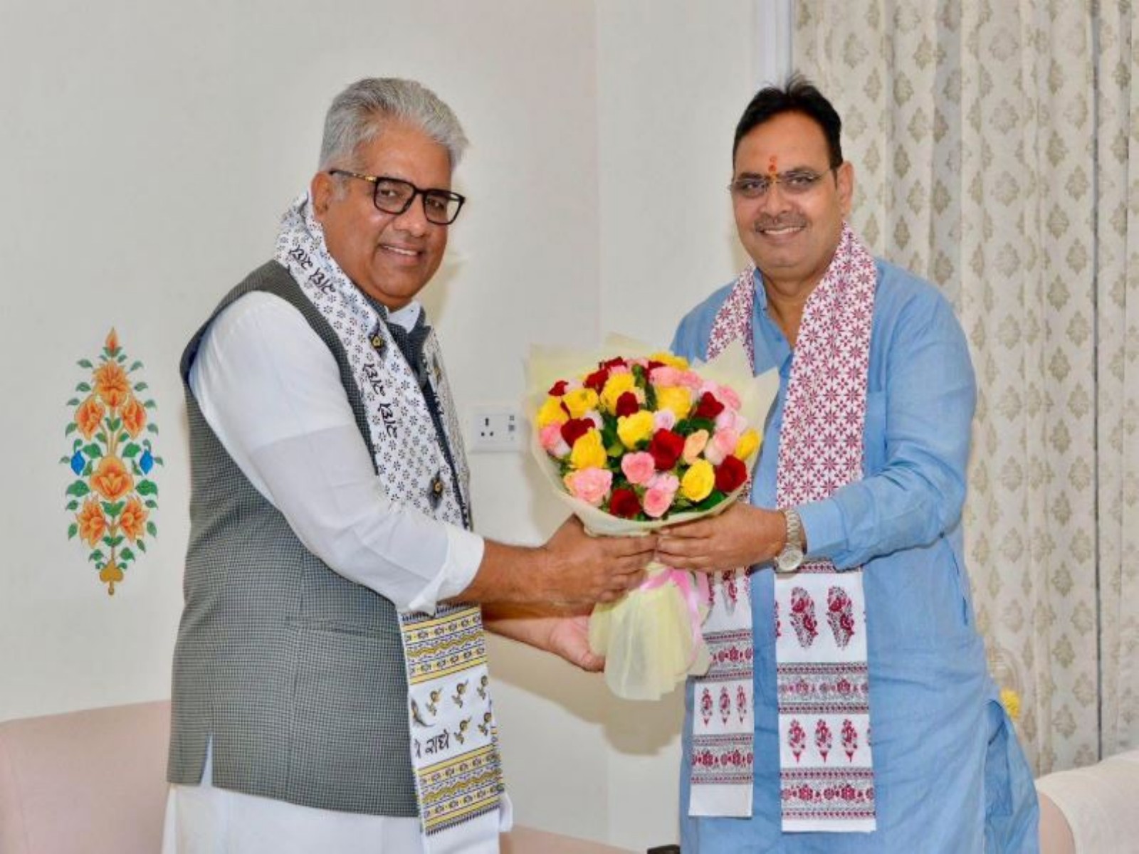Rajasthan Chief Minister Bhajanlal Sharma and Union Minister Bhupendra Yadav (Photo/X@BhajanlalBjp)