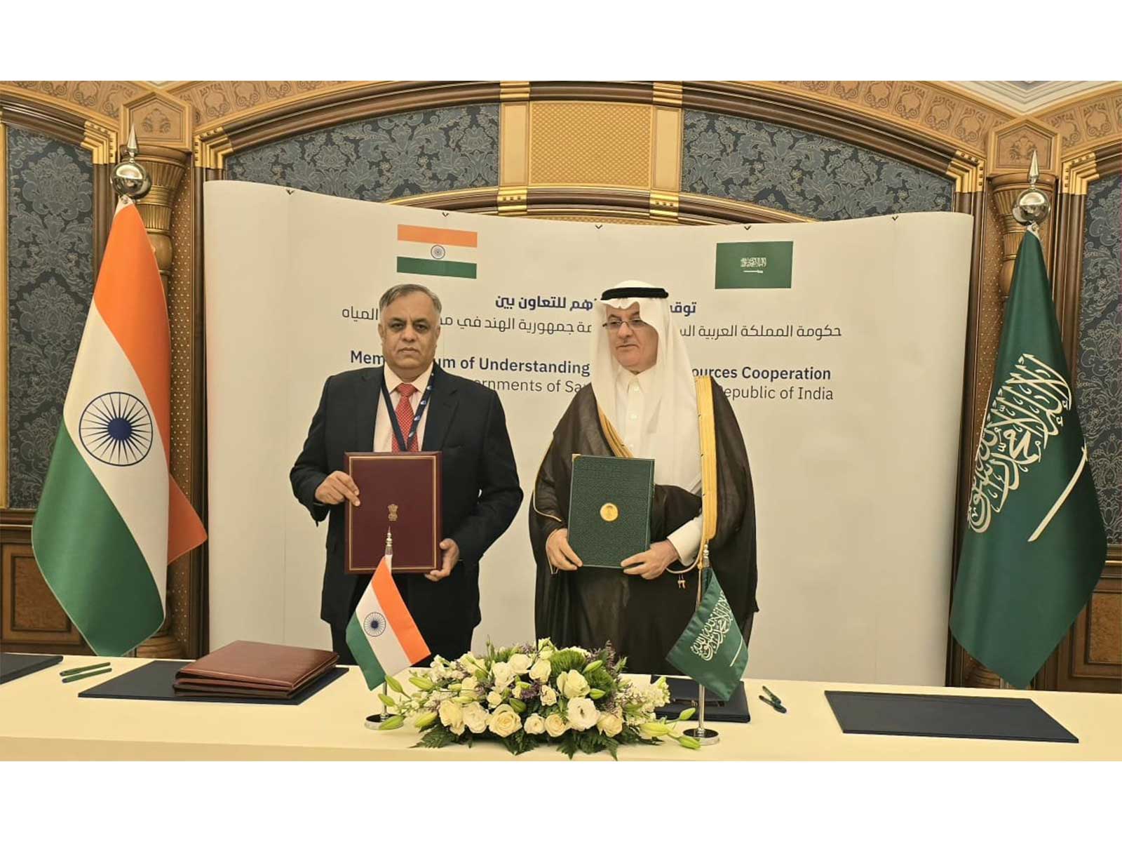 India and Saudi Arabia sign an MoU on water resources cooperation during Saudi Water Week in Jeddah. (Photo: X/@IndianEmbRiyadh)