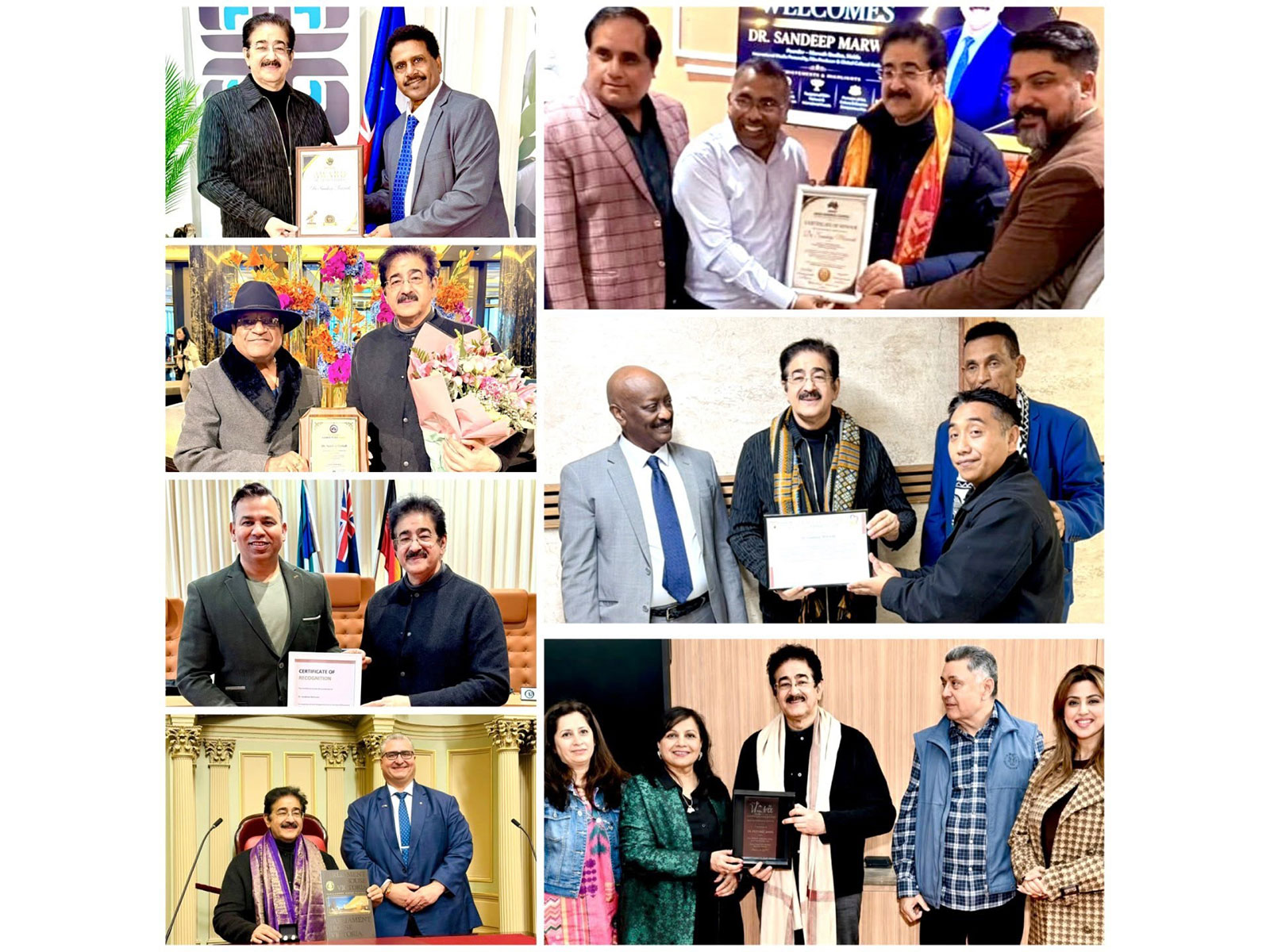 Dr. Sandeep Marwah Receives Seven International Honors Across Australia in Seven Days