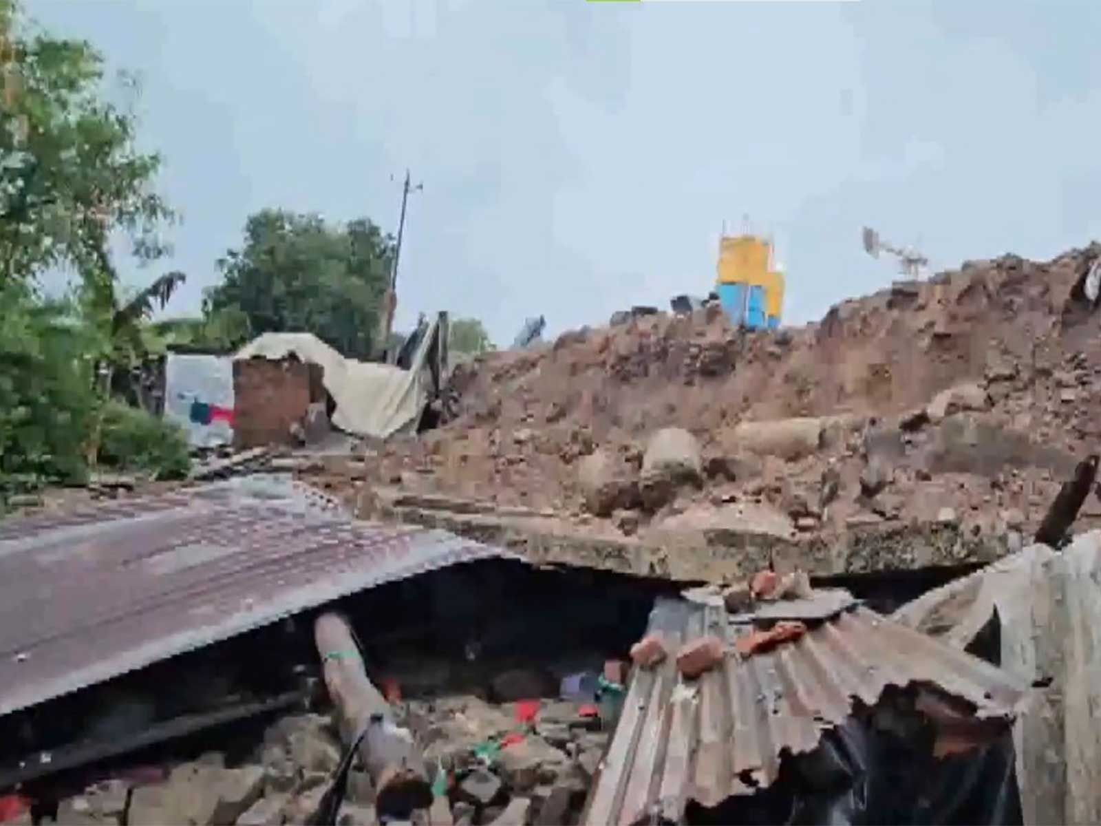 Wall collapses at under-construction World Trade Centre site in Gujarat's Bharuch (Photo/ANI)