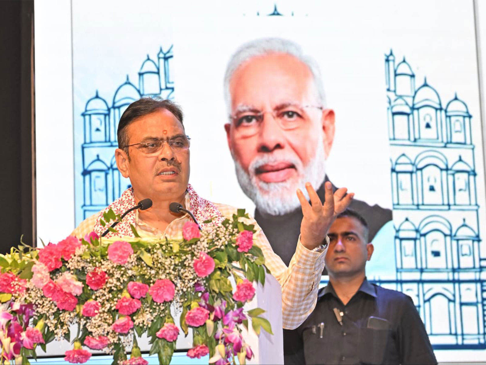 Rajasthan CM Bhajan Lal Sharma at National e-Governance Conference (Photo/Release) Rajasthan CM Bhajan Lal Sharma at National e-Governance Conference (Photo/Release)