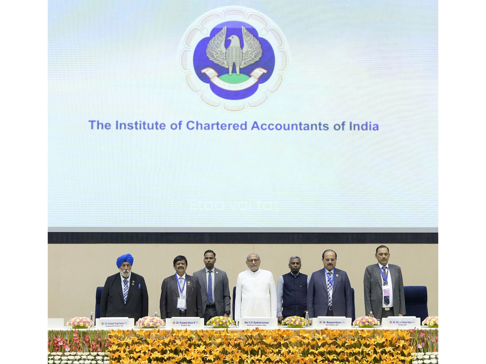Vice-President CP Radhakrishnan at ICAI 78th Chartered Accountants Day (Photo/X/@VPIndia)