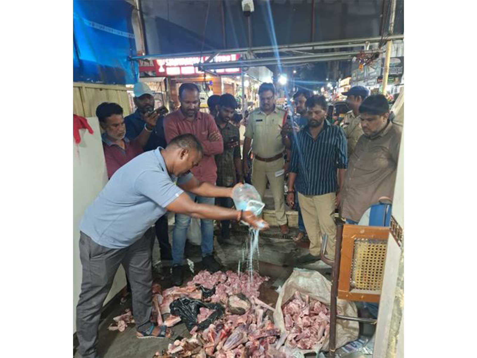 Beef seized during investigation (Photo/Hyderabad Police)