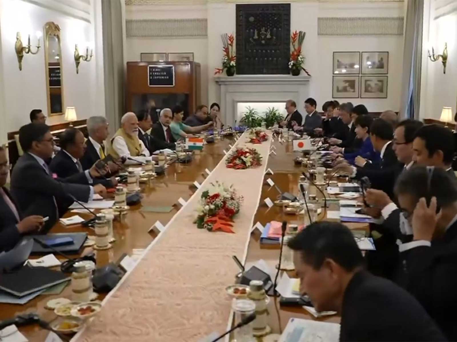 PM Narendra Modi holds delegation-level talks with his Japanese counterpart Sanae Takaichi (Photo/ANI/DD)