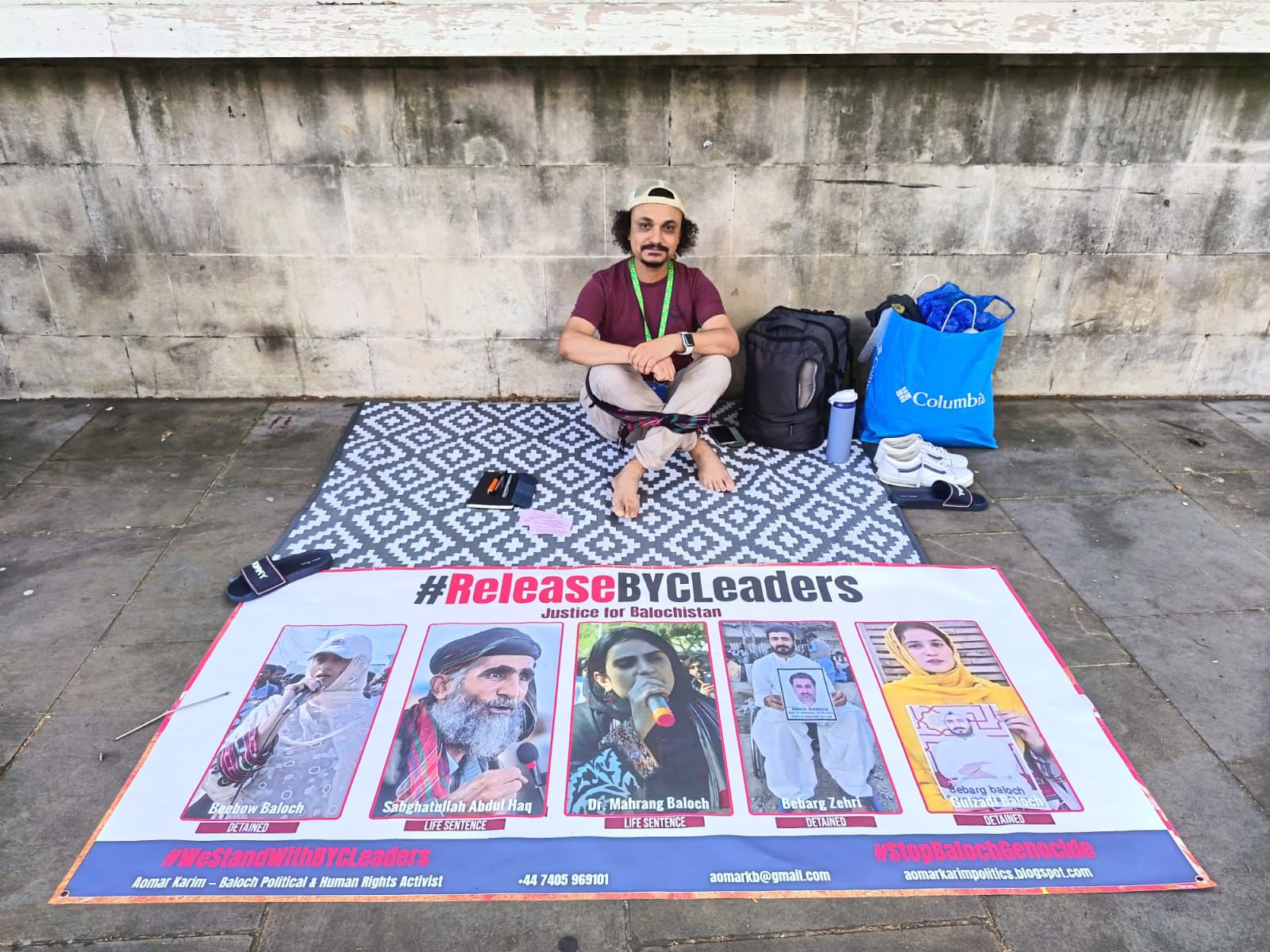 Baloch activist launches hunger strike (Photo: X@Aomar_karim) Baloch activist launches hunger strike (Photo: X@Aomar_karim)